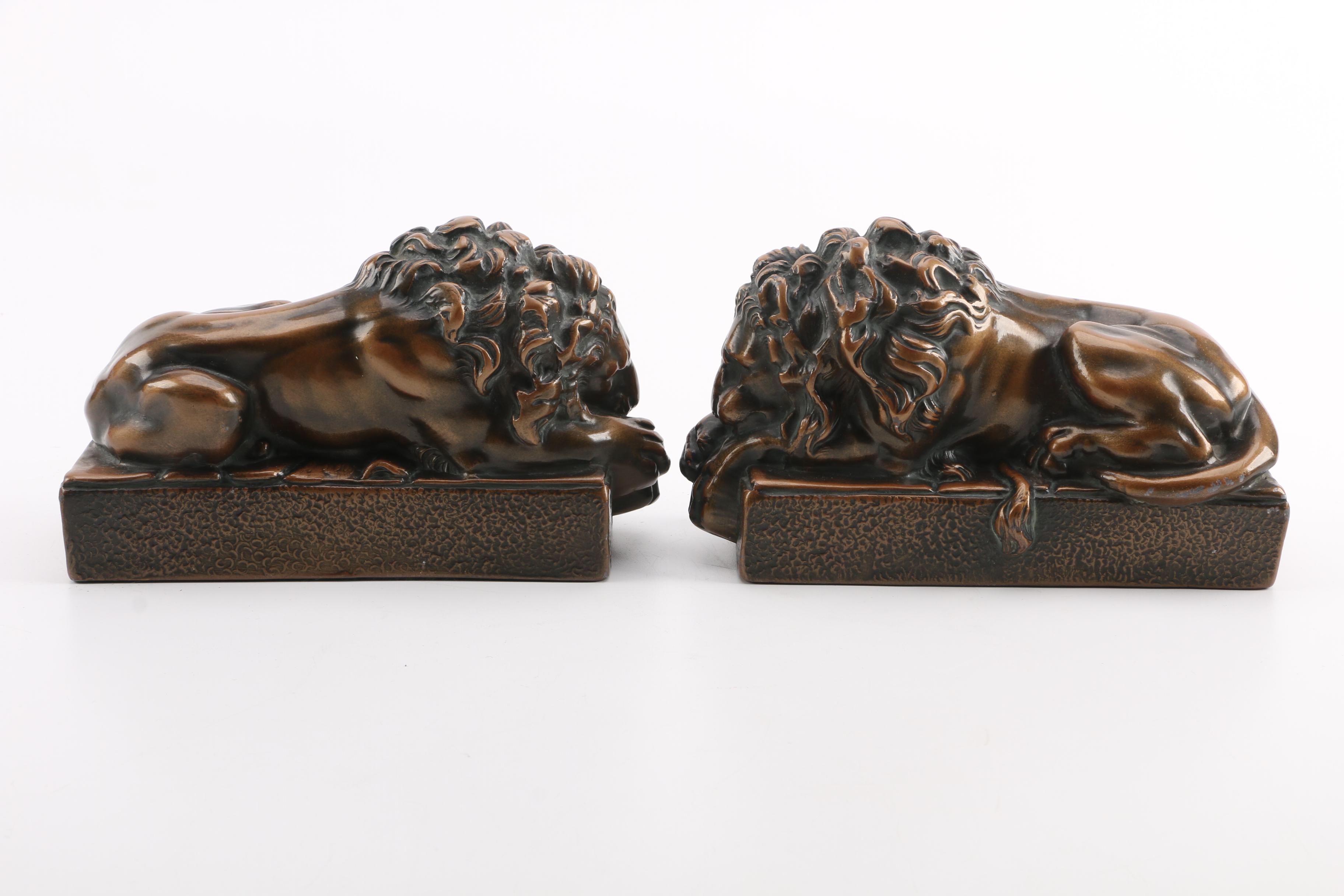 Nu Art "Lion of Lucerne" Bookends