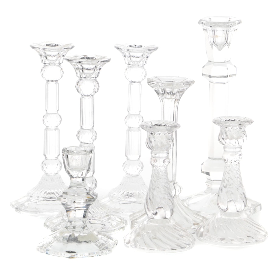 Crystal and Glass Candle Holders