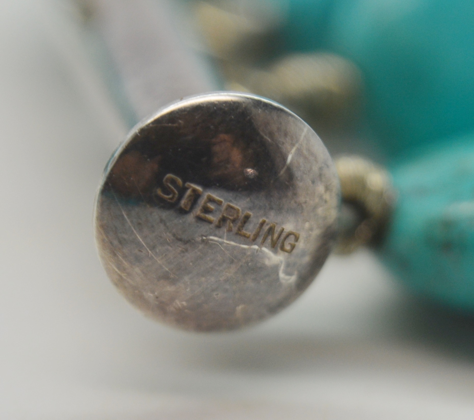 Ralph Lauren Four Strand Turquoise Necklace With Sterling Silver Clasp