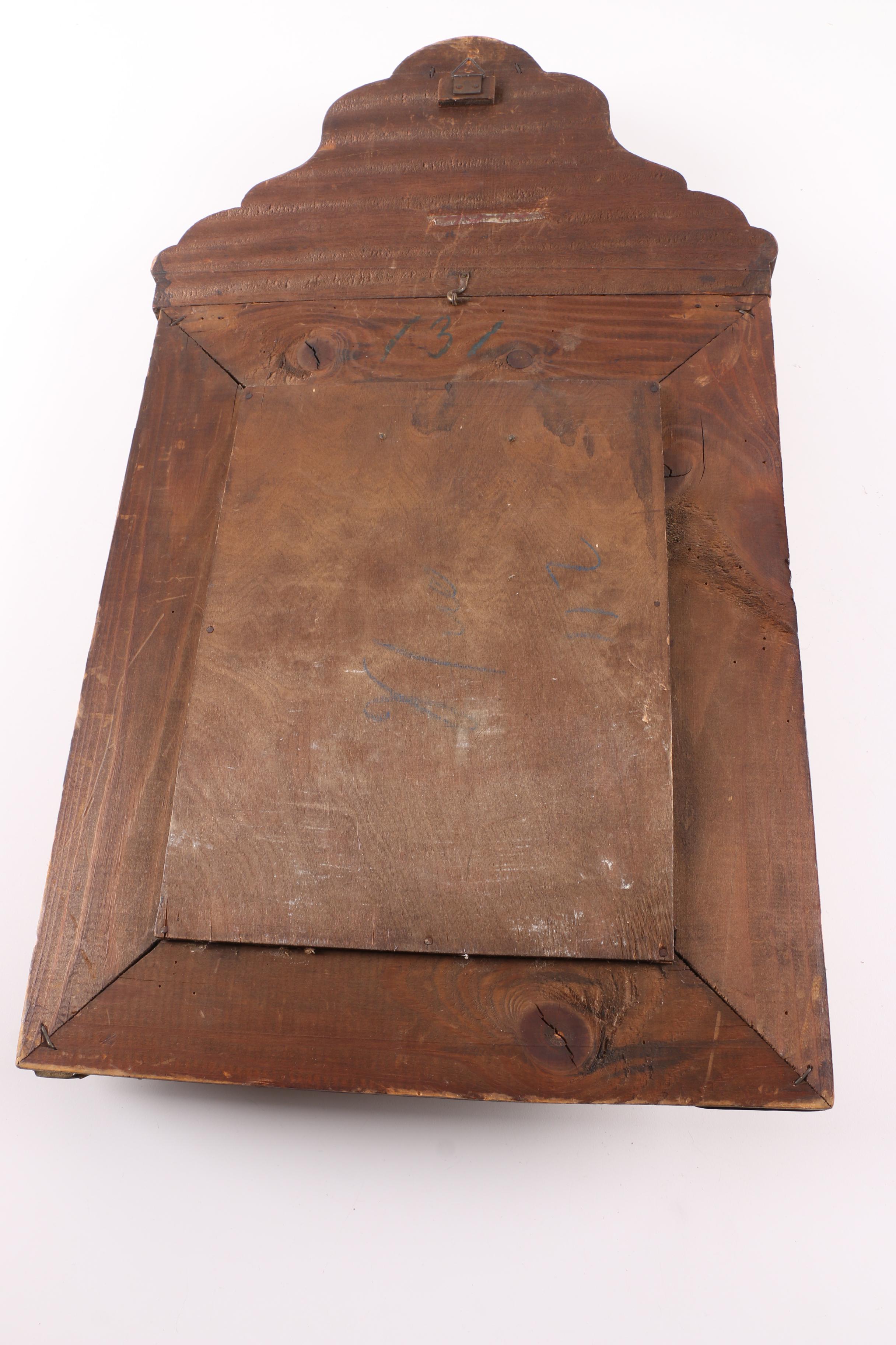 Victorian Style Embossed Brass Hall Mirror with Storage