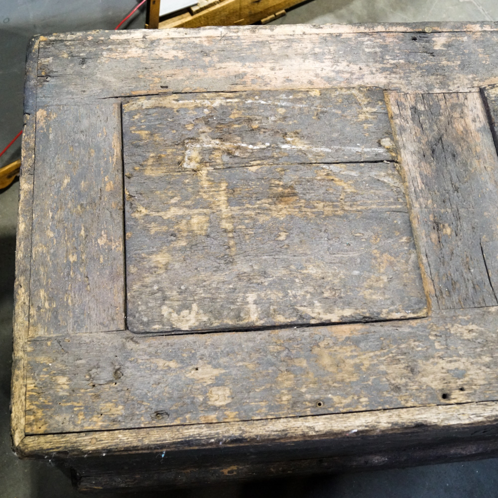 Vintage Wooden Tool Chest with Removable Tray Inserts and Tools