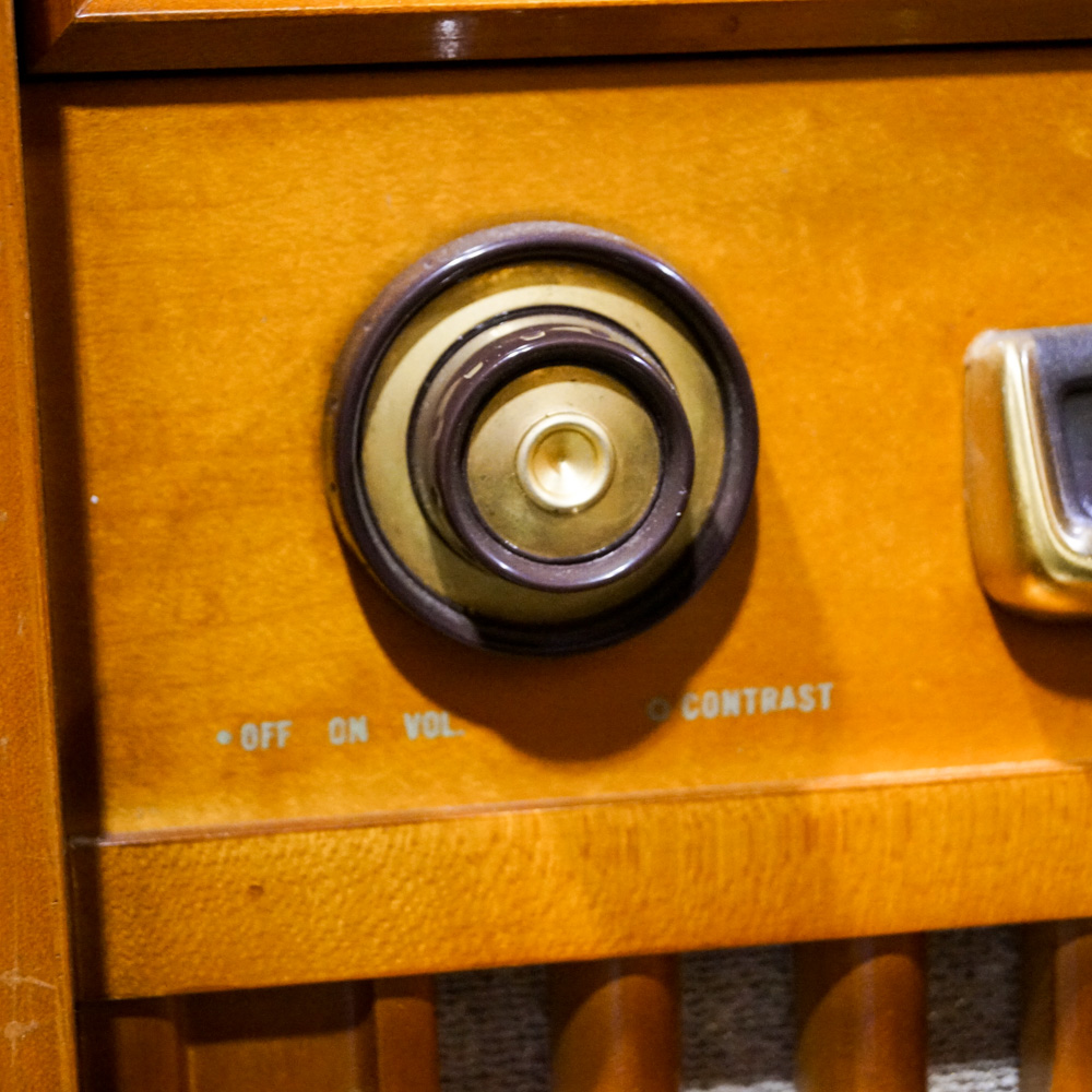 Vintage Crosley Television, Turntable and Radio in Cabinet
