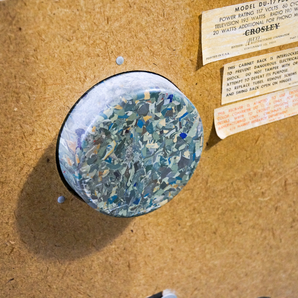 Vintage Crosley Television, Turntable and Radio in Cabinet