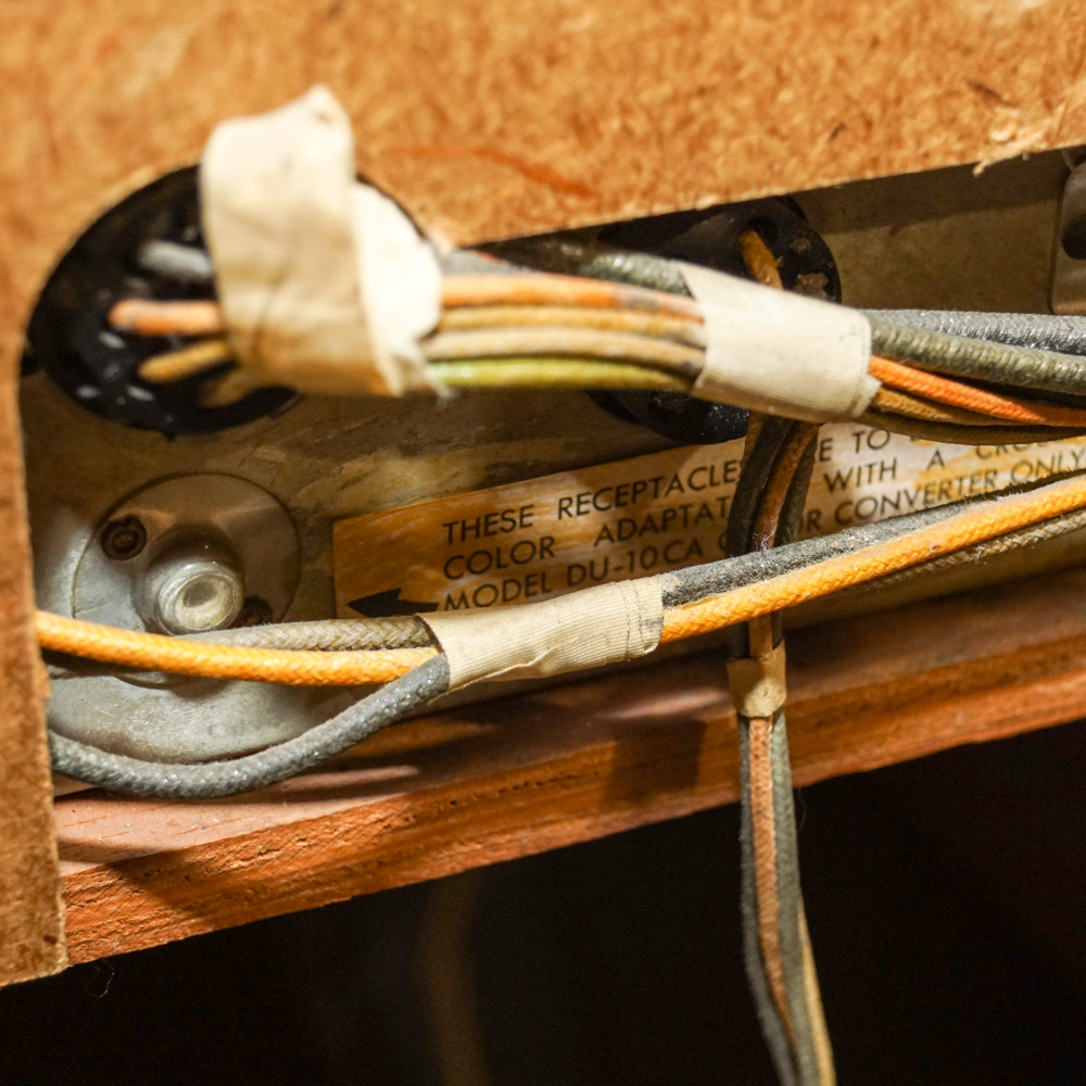 Vintage Crosley Television, Turntable and Radio in Cabinet
