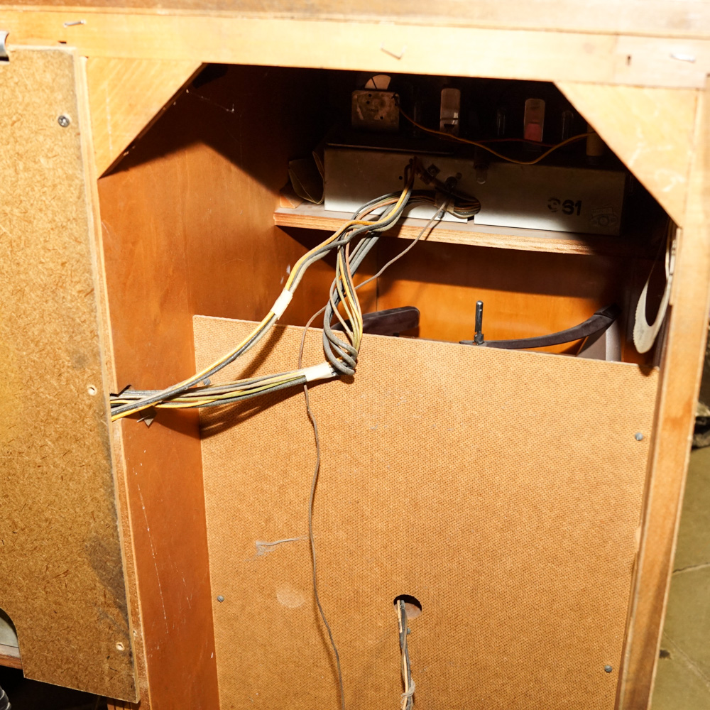 Vintage Crosley Television, Turntable and Radio in Cabinet