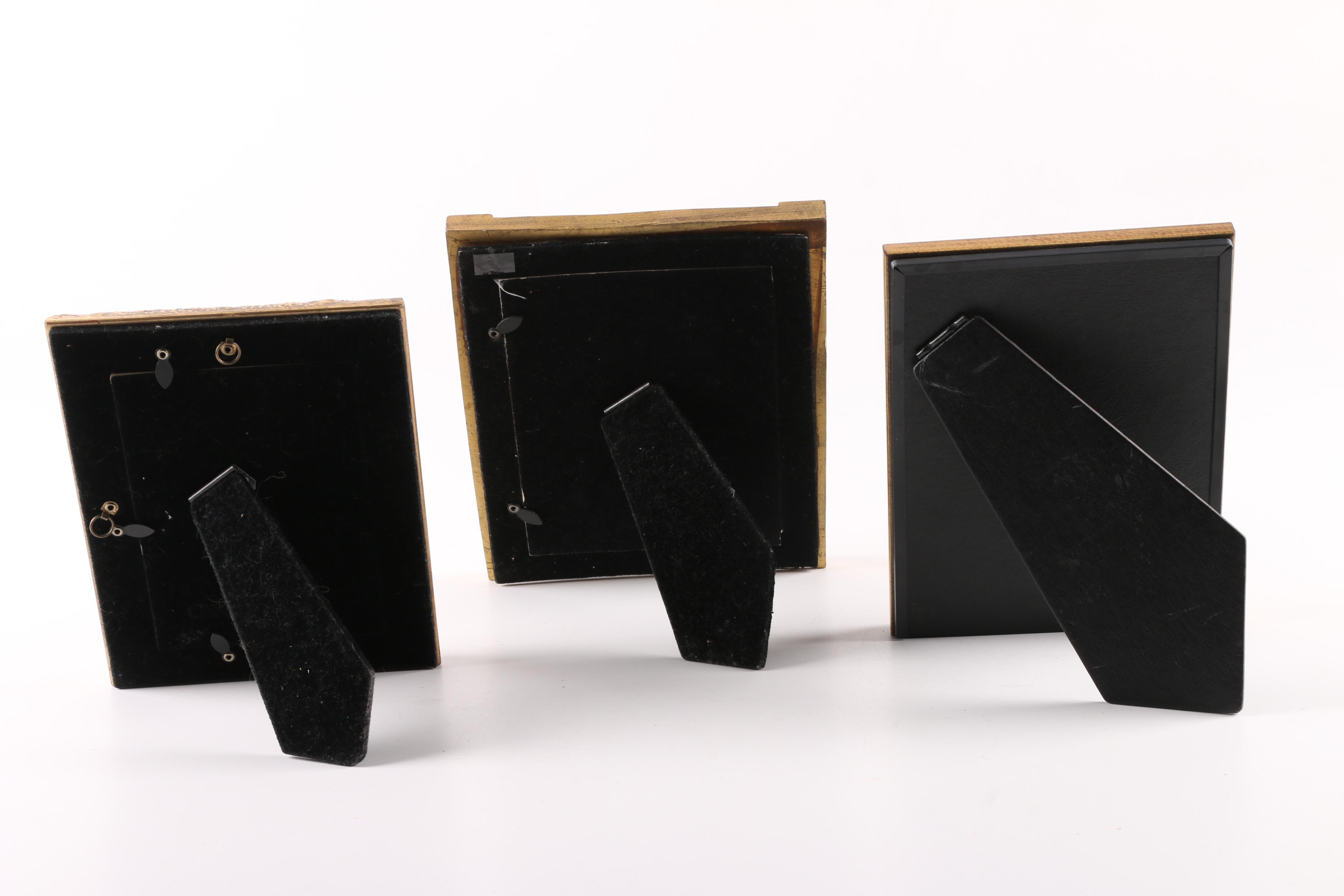 Vintage Keys in Gold Tone Wooden Frames