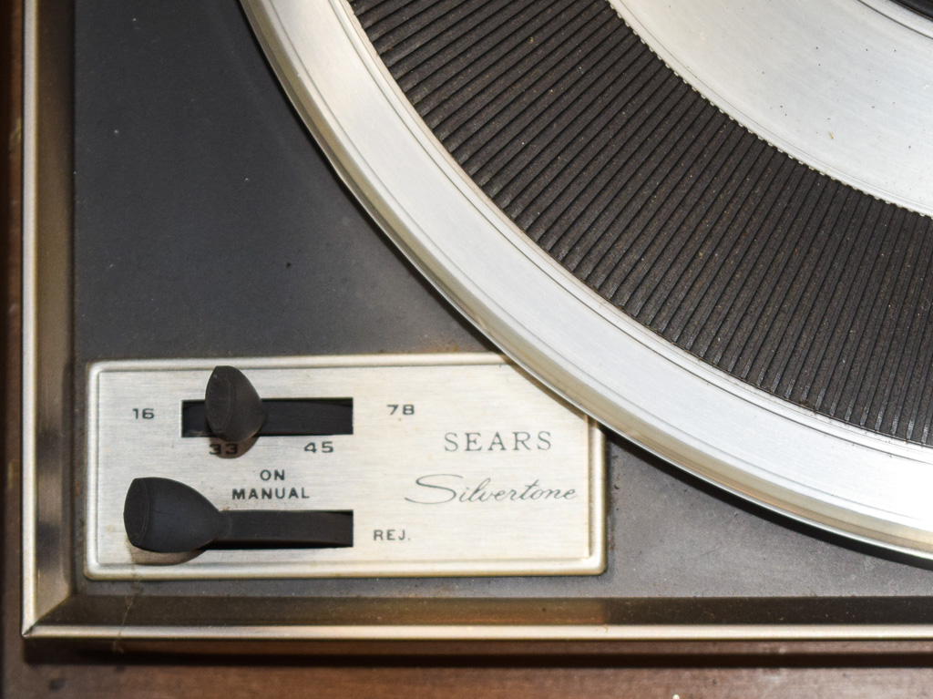 Vintage Sears Silvertone Stereo Radio Phonograph Console