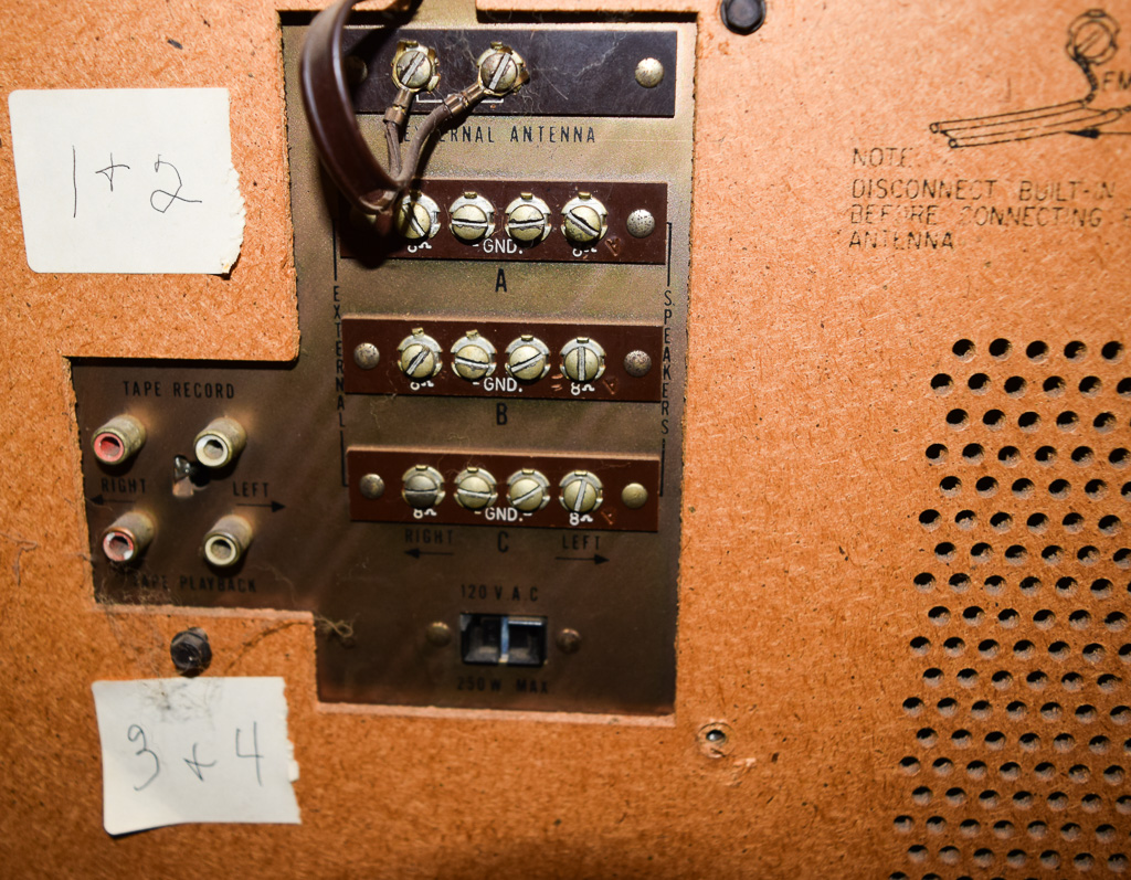 Vintage Sears Silvertone Stereo Radio Phonograph Console