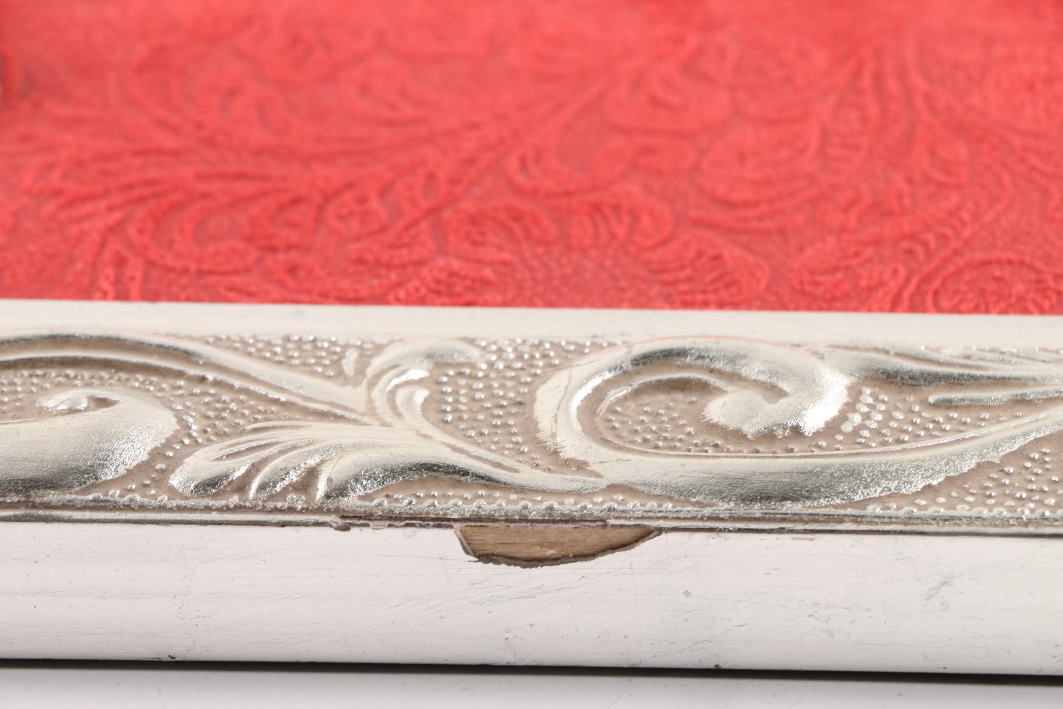 Rhinestone Cross with Faux Turquoise Accents in Frame