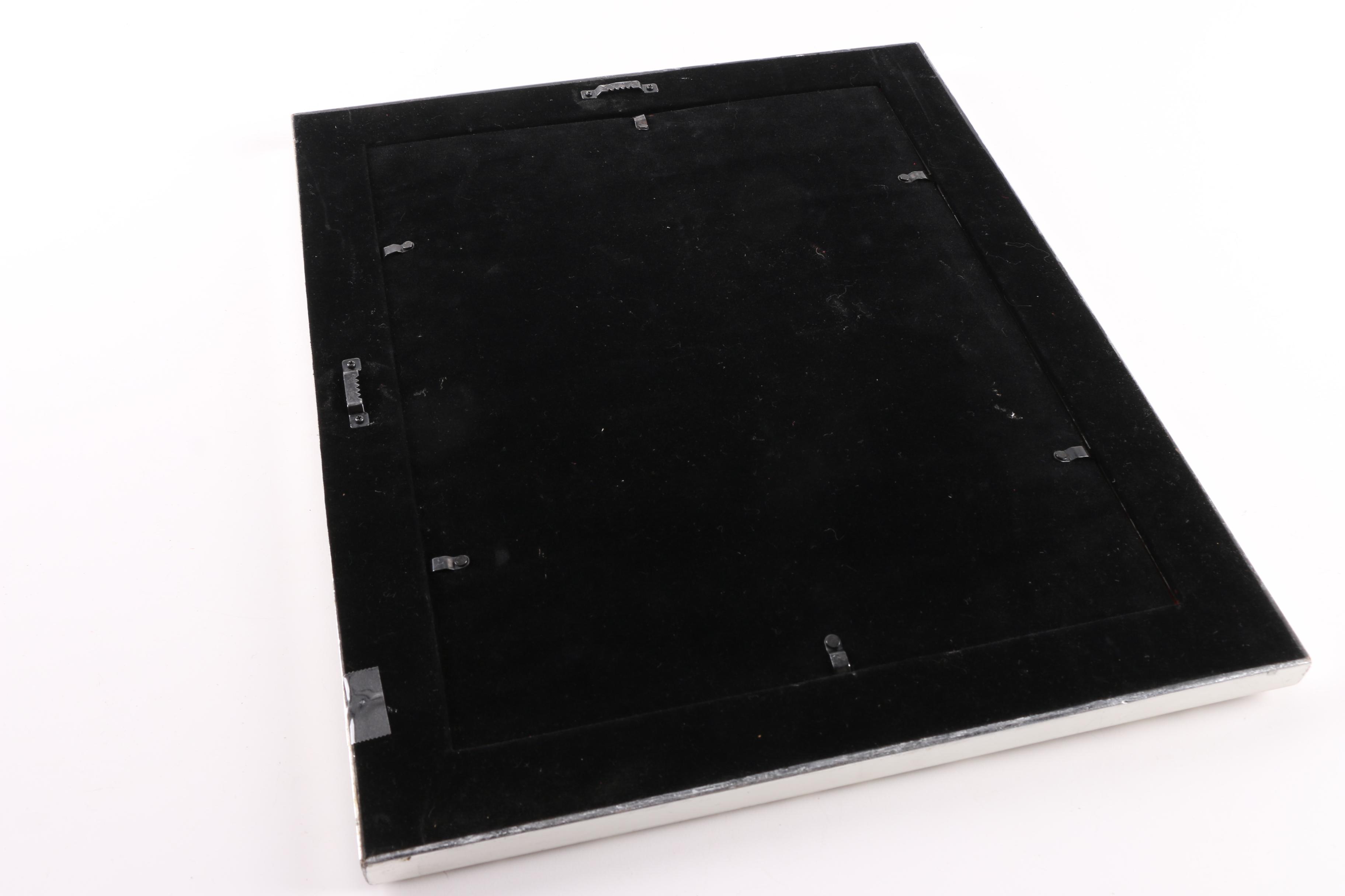 Rhinestone Cross with Faux Turquoise Accents in Frame