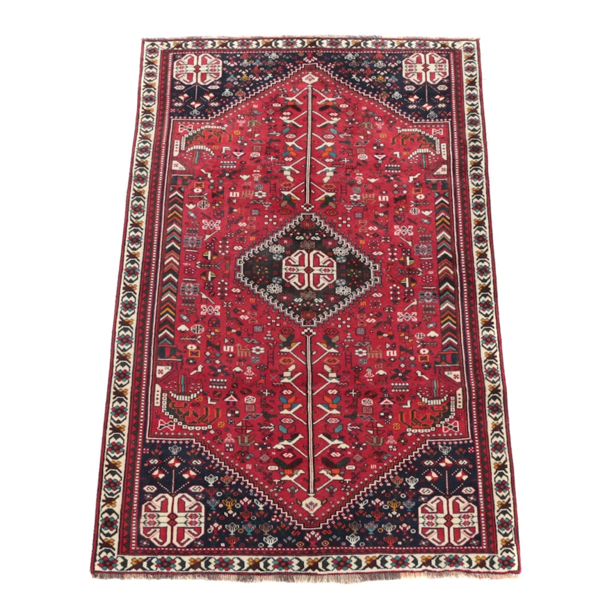 Hand-Knotted Persian Oashqai Area Rug