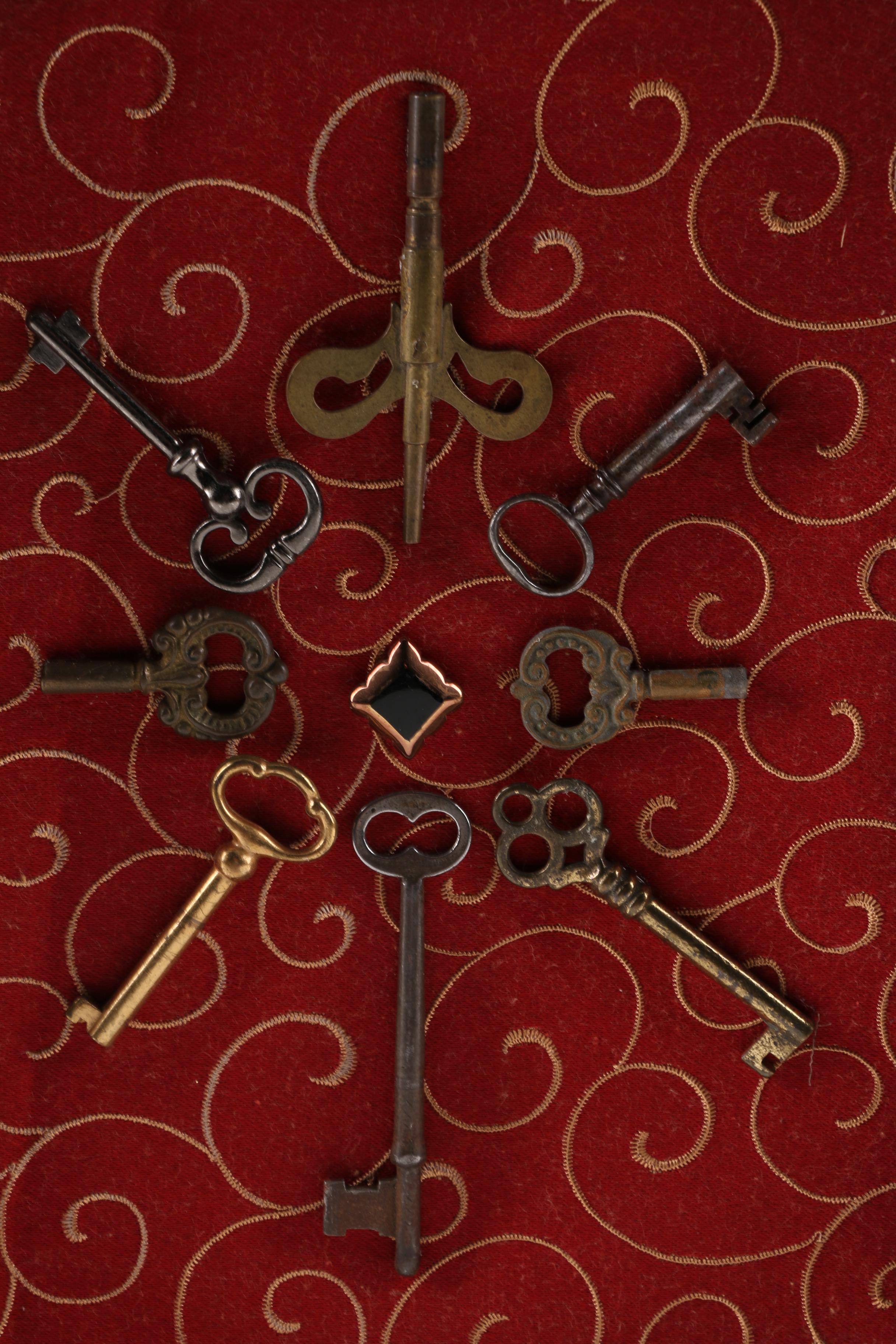 Decorative Skeleton Keys in Wooden Frame