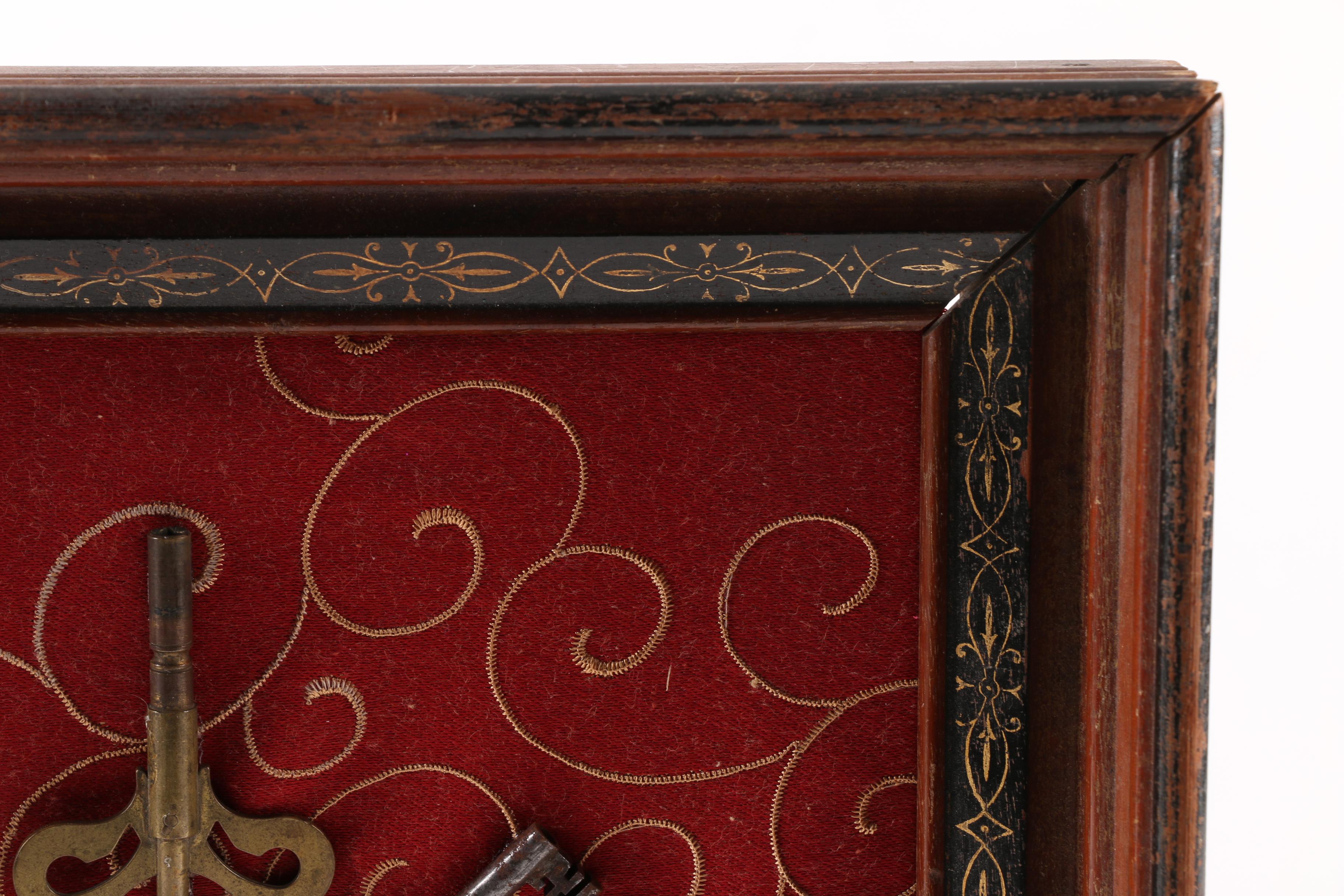 Decorative Skeleton Keys in Wooden Frame