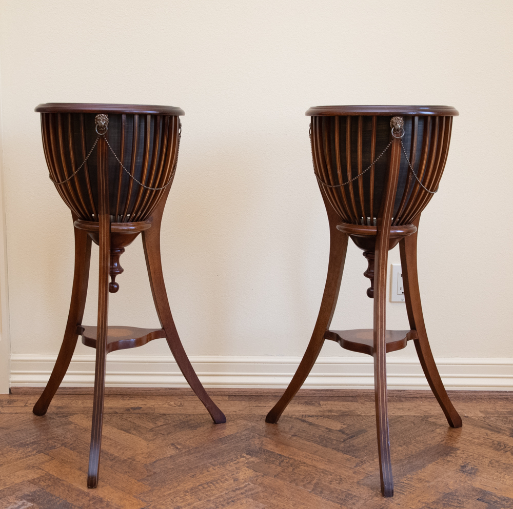 Pair of Vintage Neoclassical Style Plant Stands