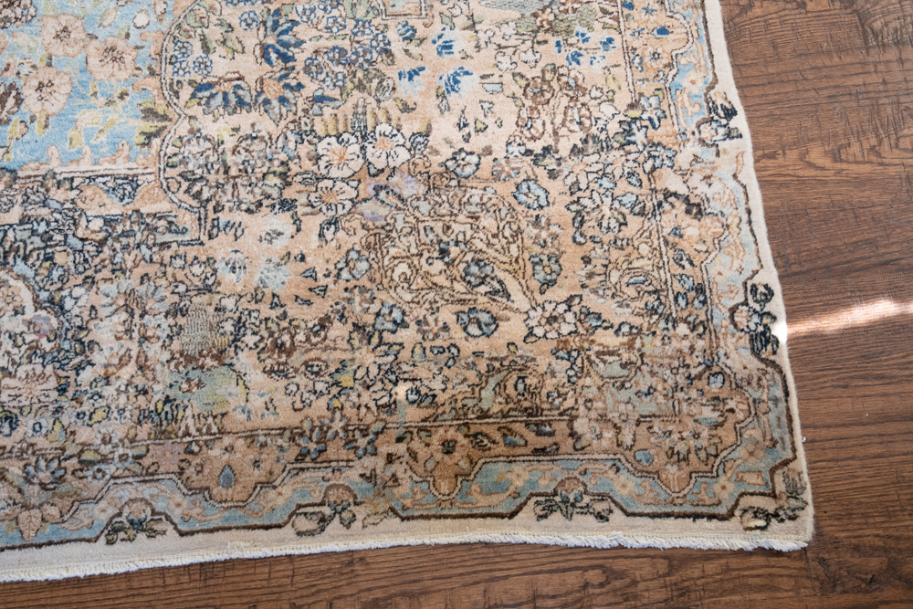 Hand-Knotted Persian Tabriz Silk and Wool Room Size Rug