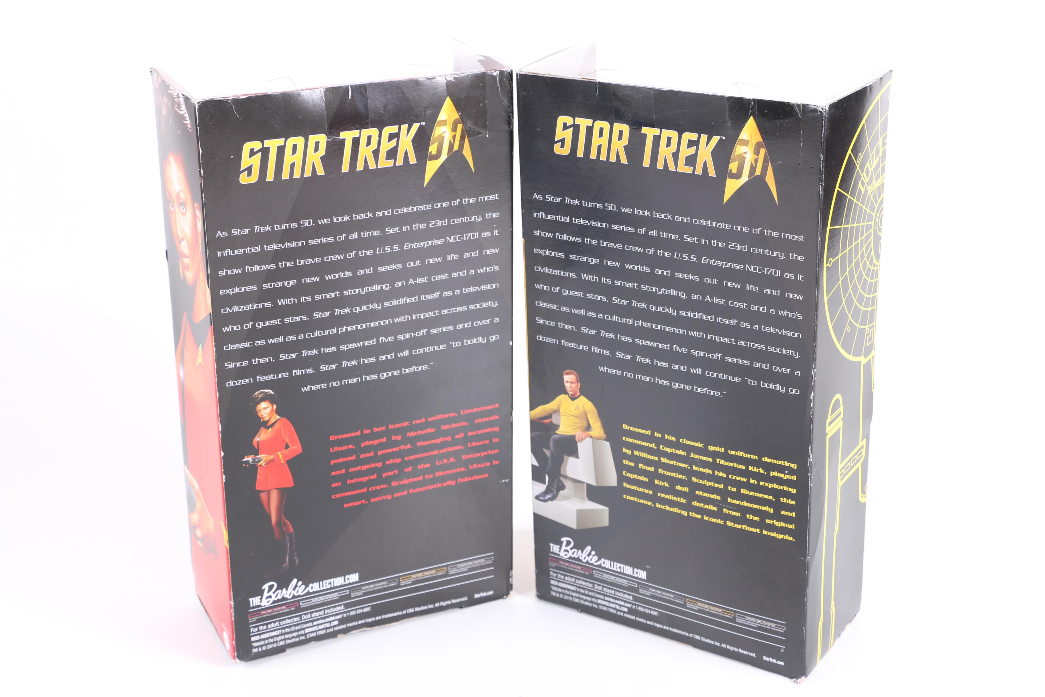 2016 Barbie Collector Black Label "Star Trek: The Original Series" Dolls