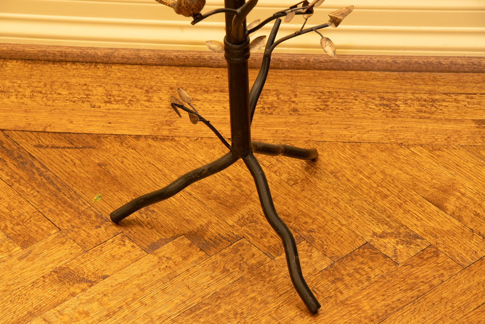 Glass Top Metal Accent Table