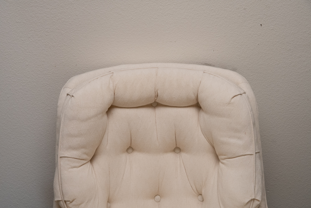 Upholstered Button-Tufted Armchair