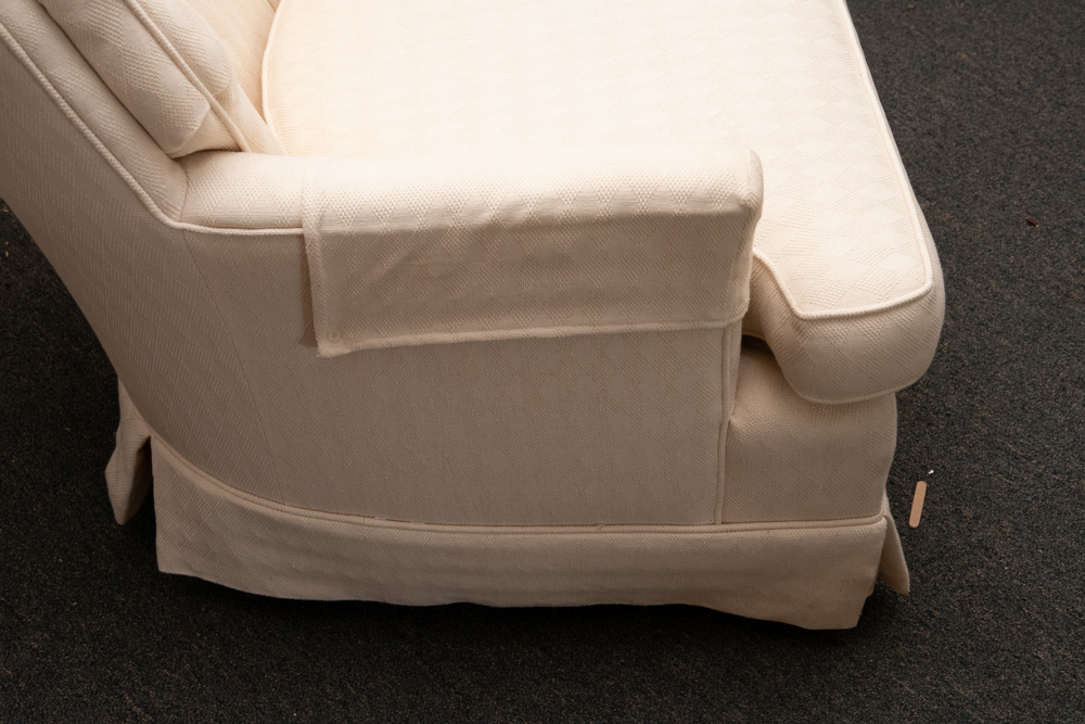 Upholstered Button-Tufted Armchair