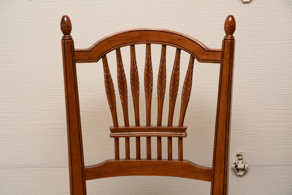 Set of Eight Dining Chairs with Rush Seats