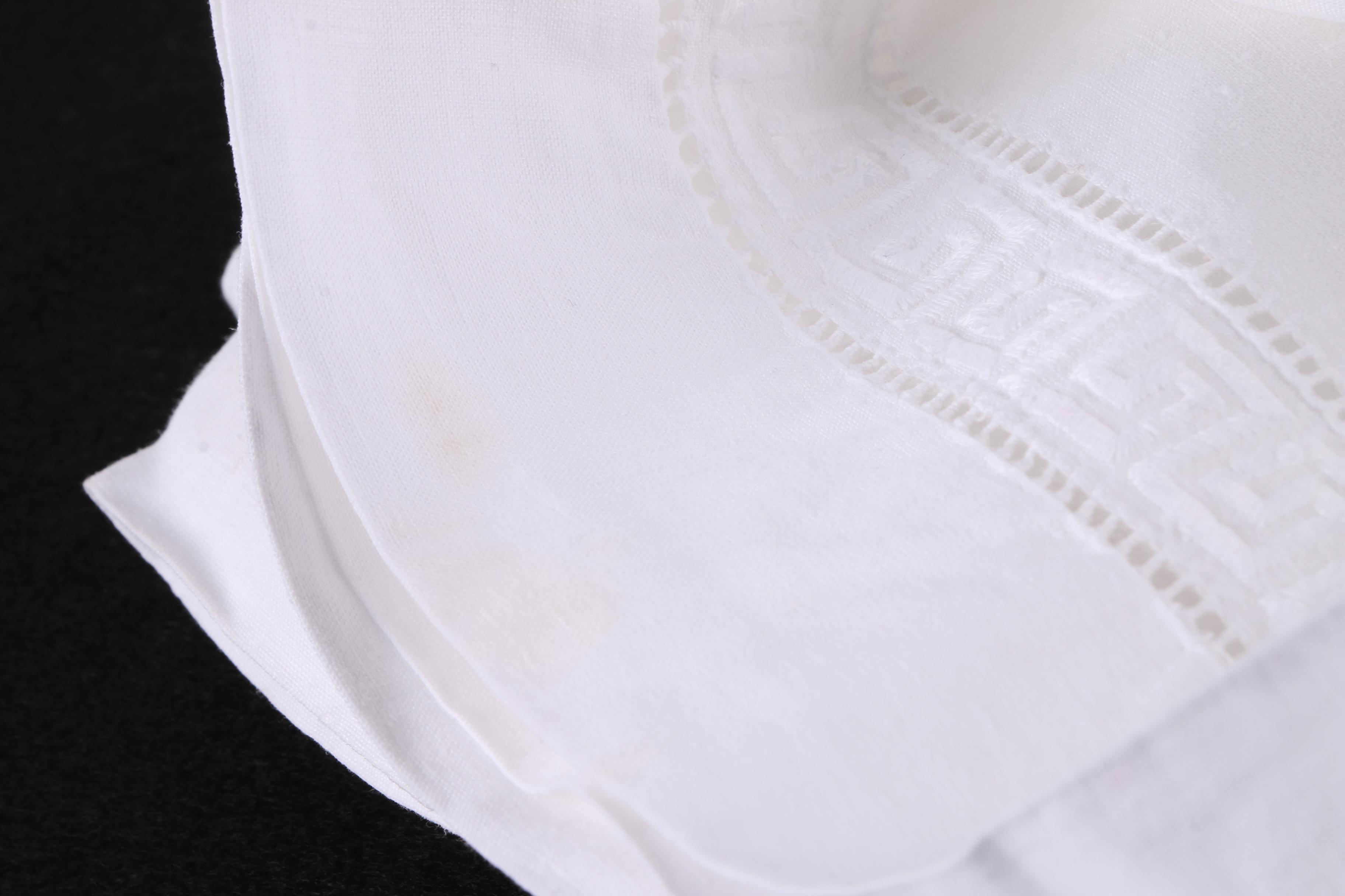 Fine Irish Linen Greek Key Tablecloth