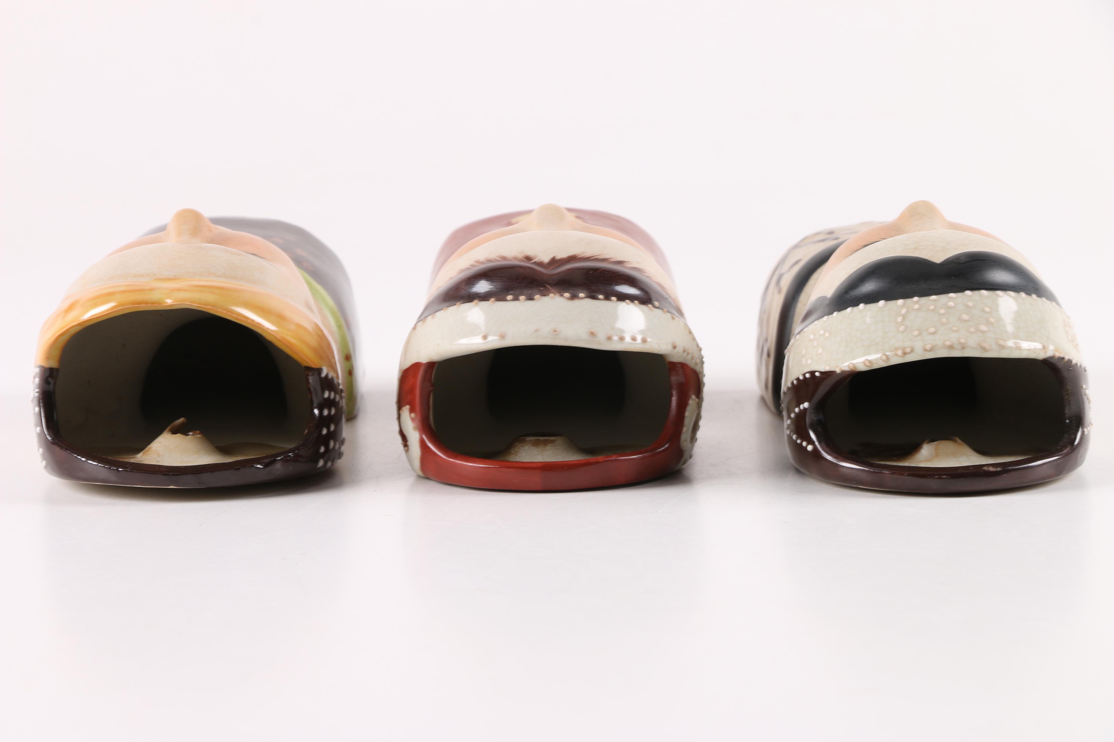 Figural Ladies Head Wall Pockets