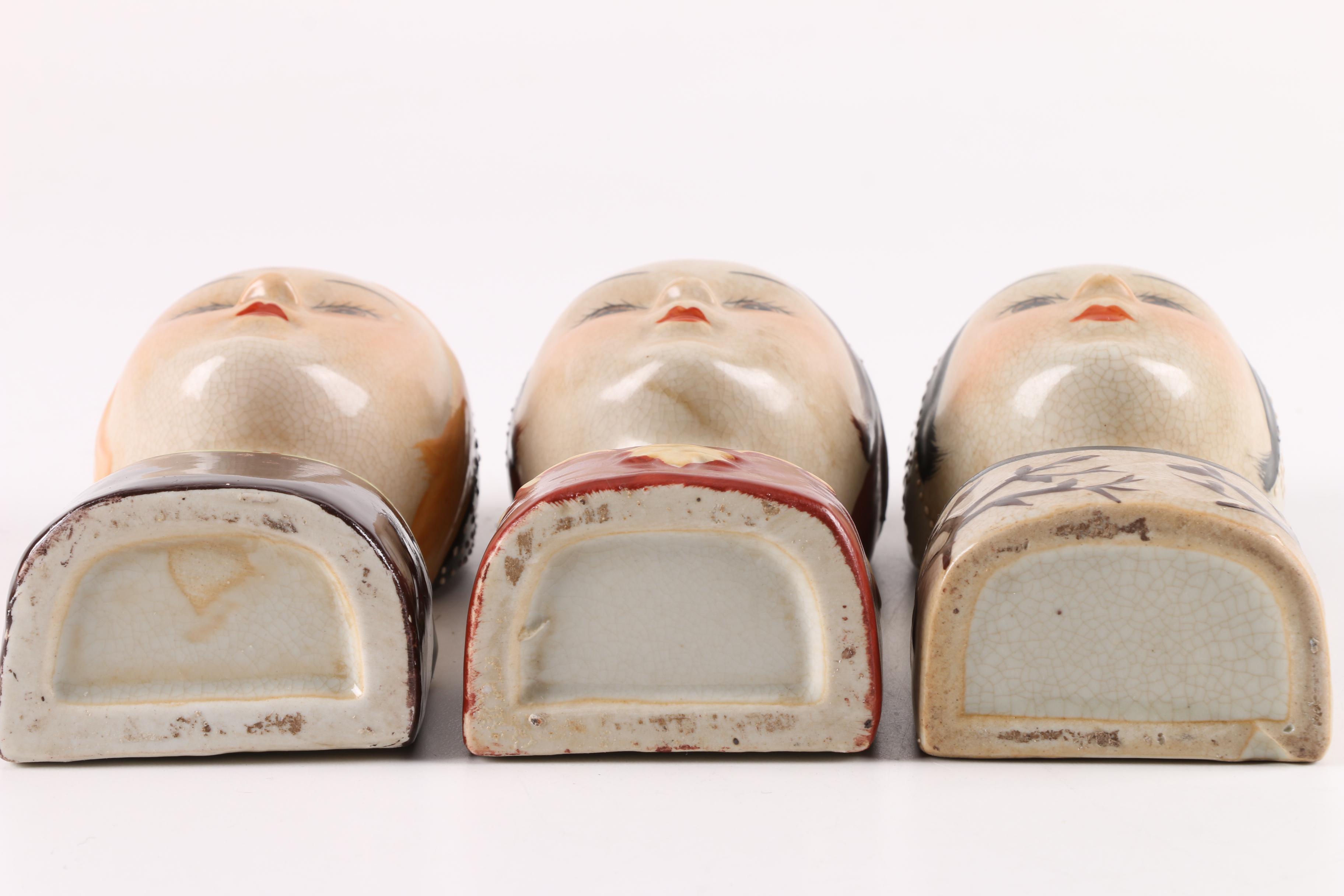 Figural Ladies Head Wall Pockets