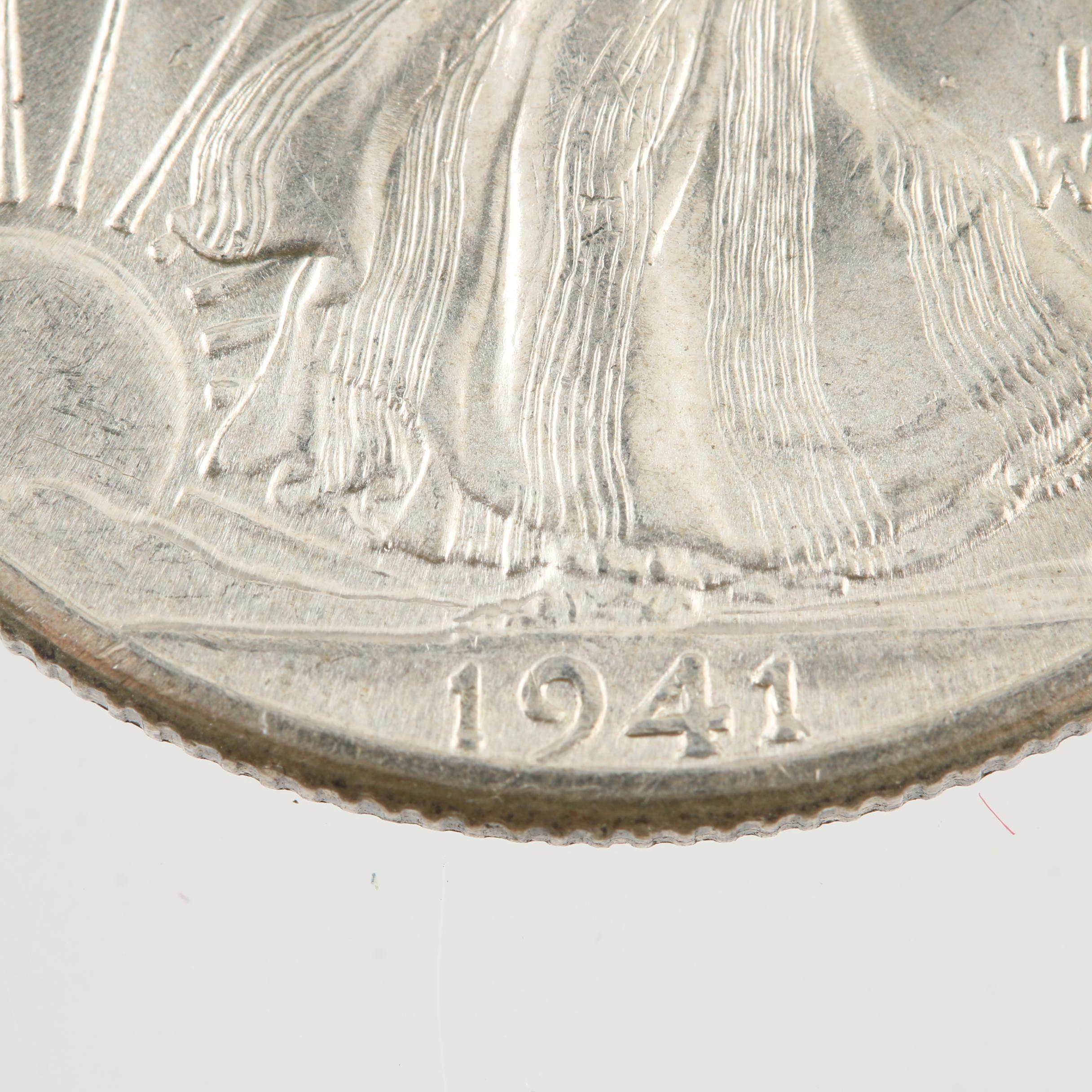 1941 Walking Liberty Silver Half Dollar