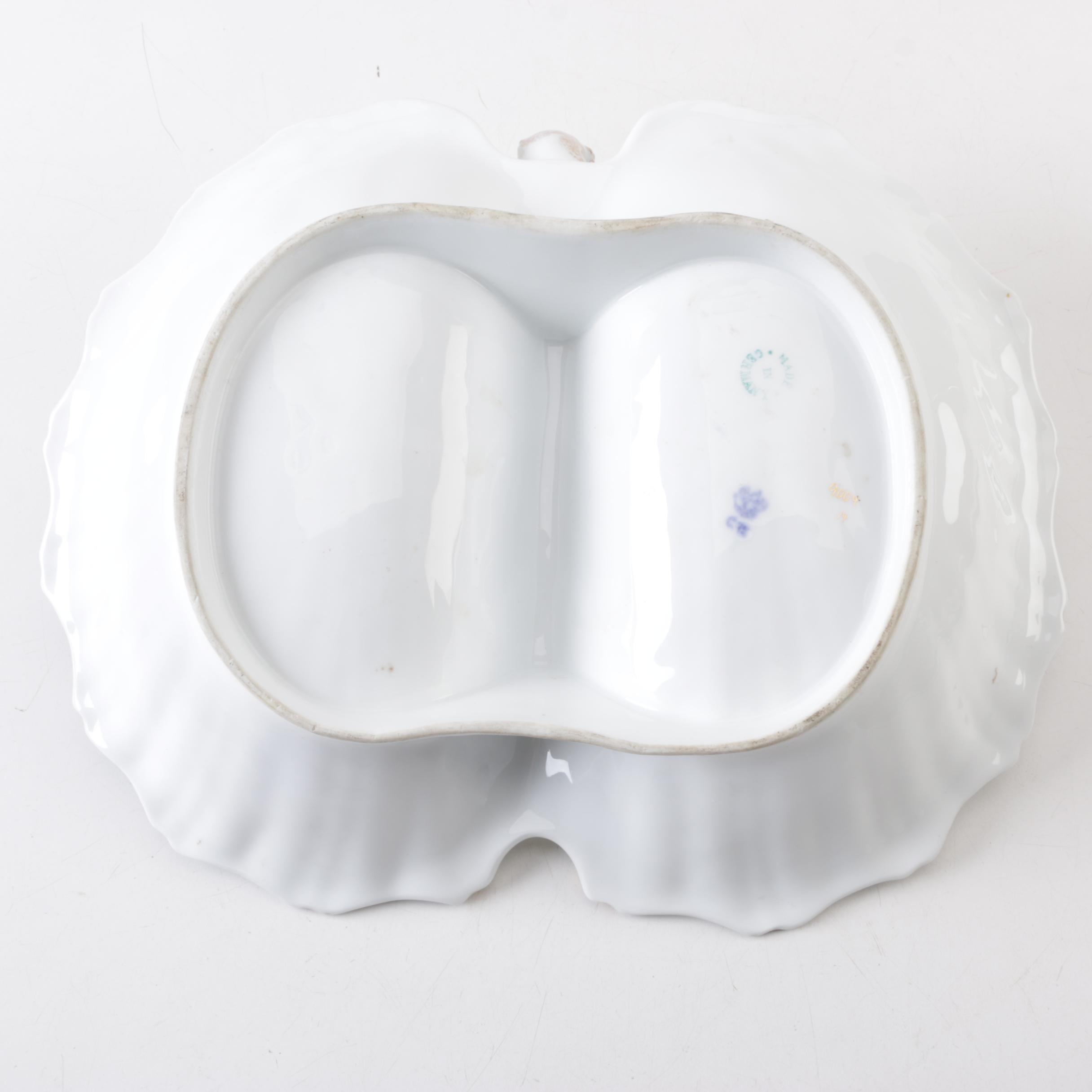 Vintage Carl Tielsch Porcelain Divided Lobster Dish