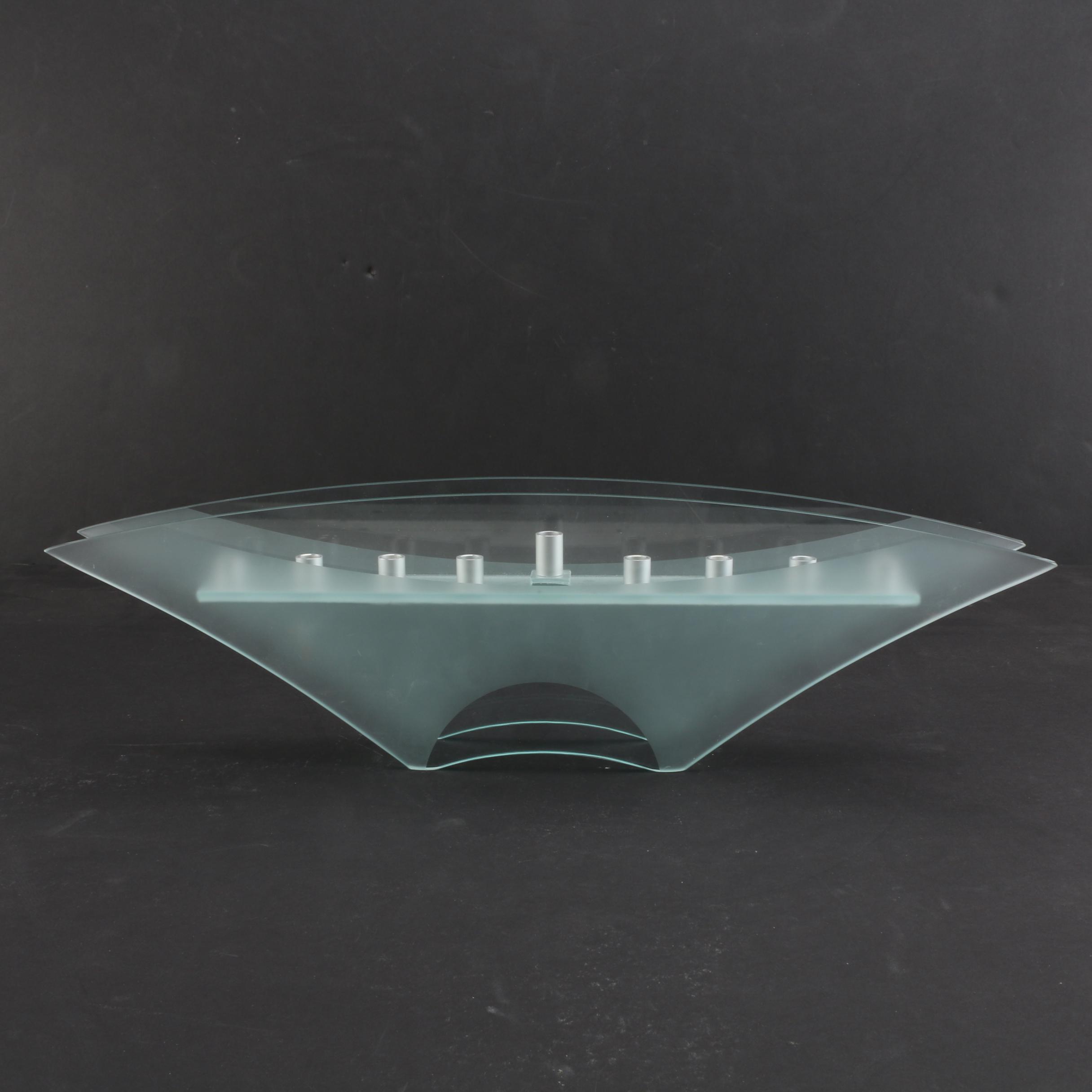 Morin Choinière of Montreal Minimalist Glass Menorah