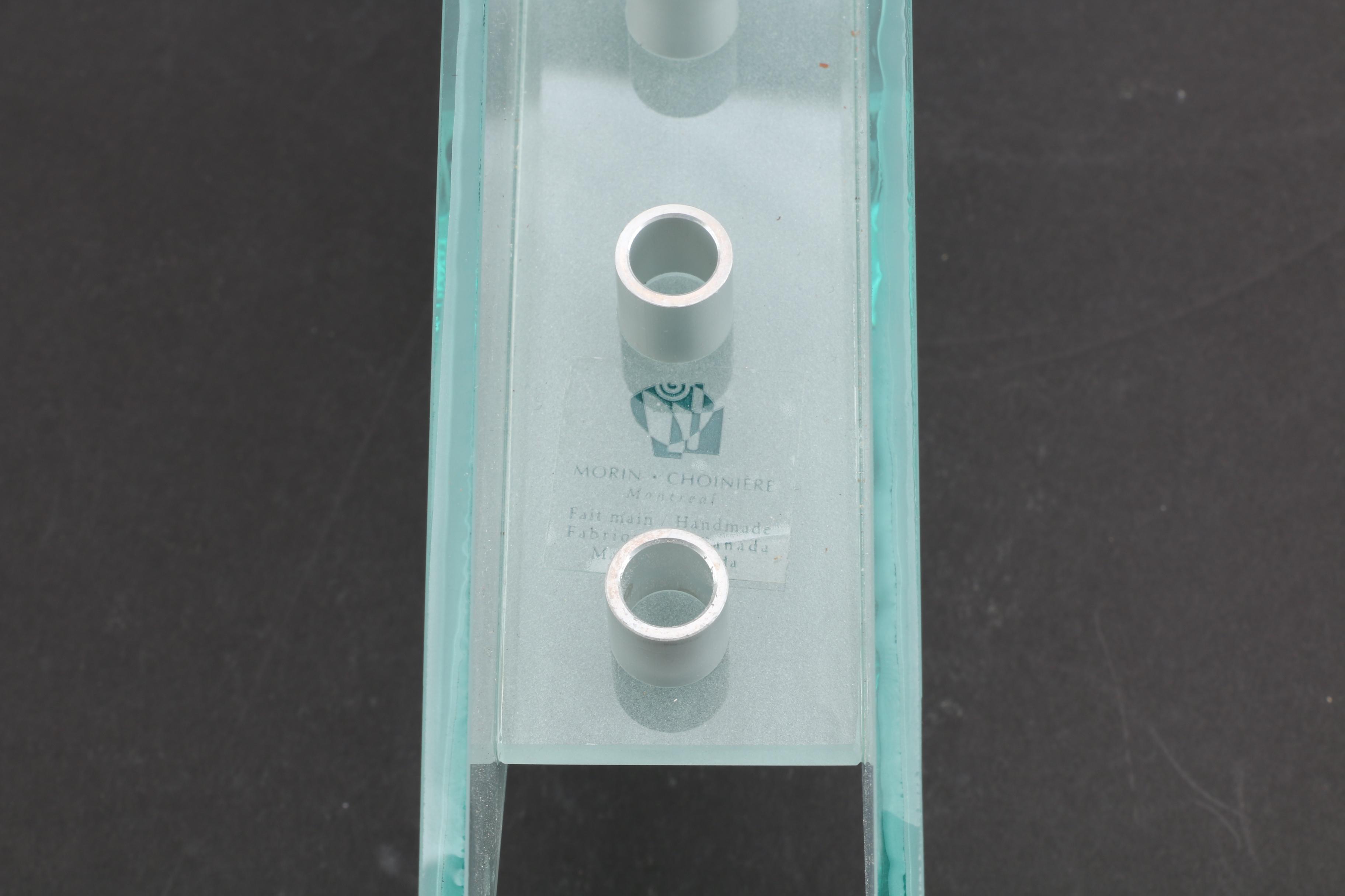 Morin Choinière of Montreal Minimalist Glass Menorah