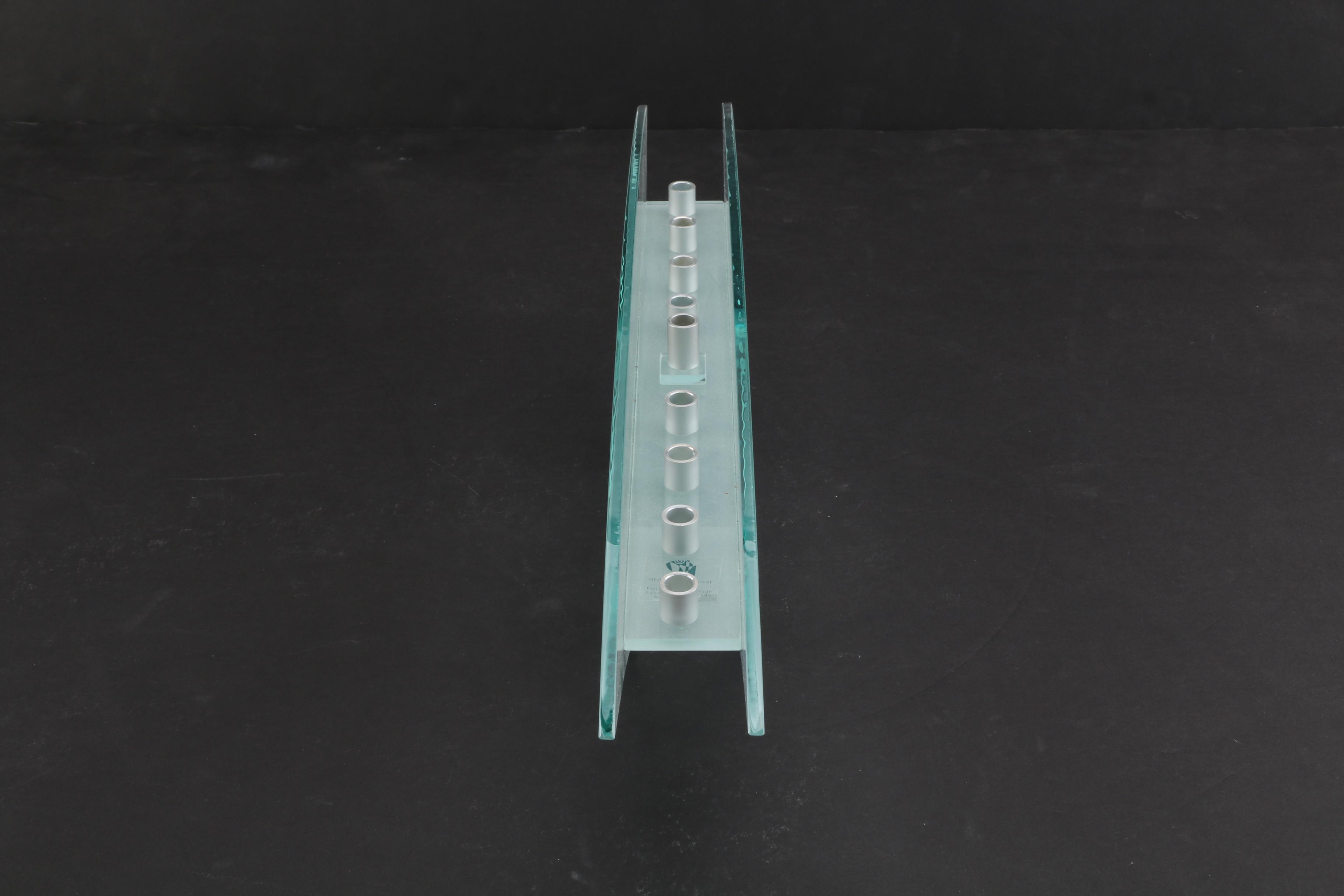 Morin Choinière of Montreal Minimalist Glass Menorah