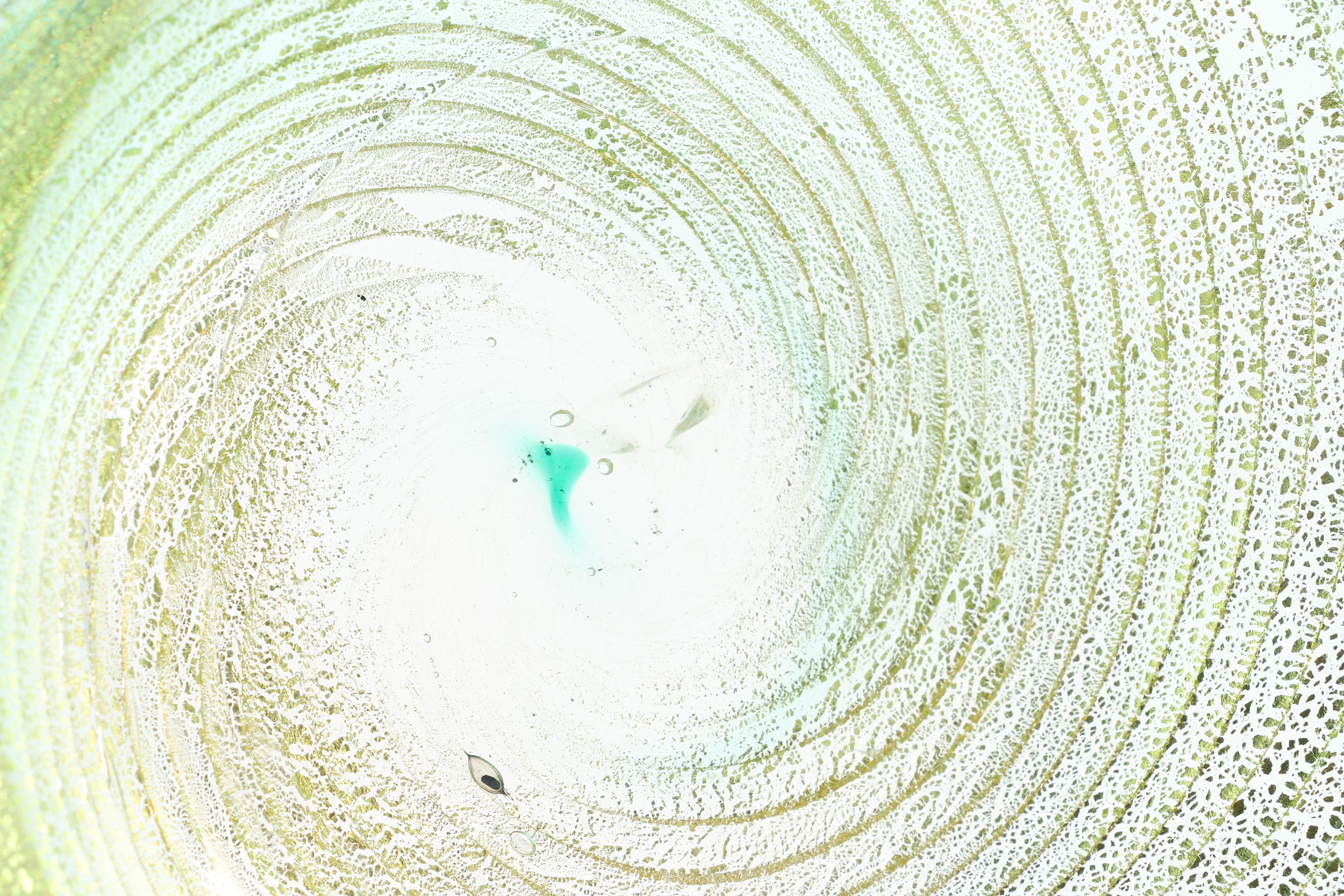 Hand Blown Aventurine Art Glass Bowl