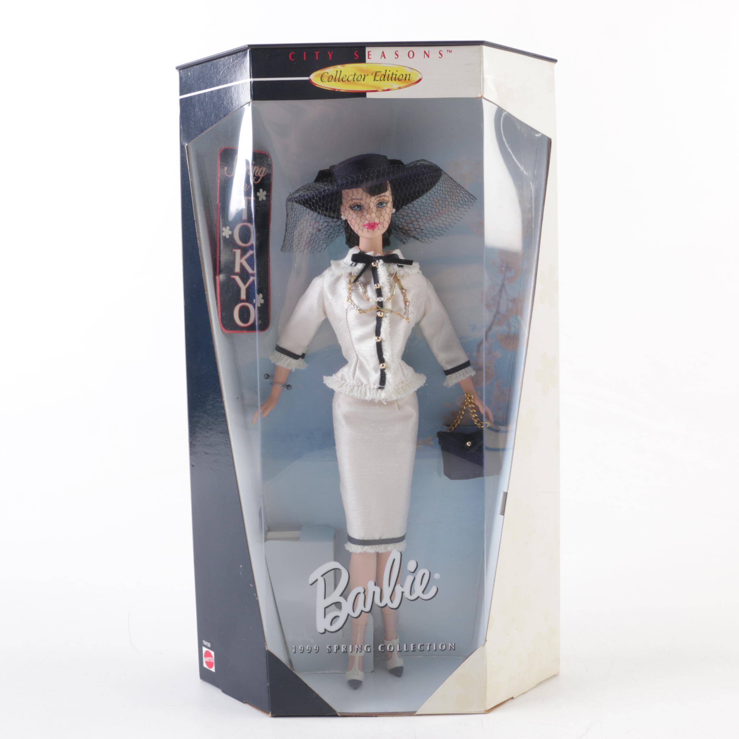 Mattel Collector Edition Barbie Dolls and 1962 Carrying Case