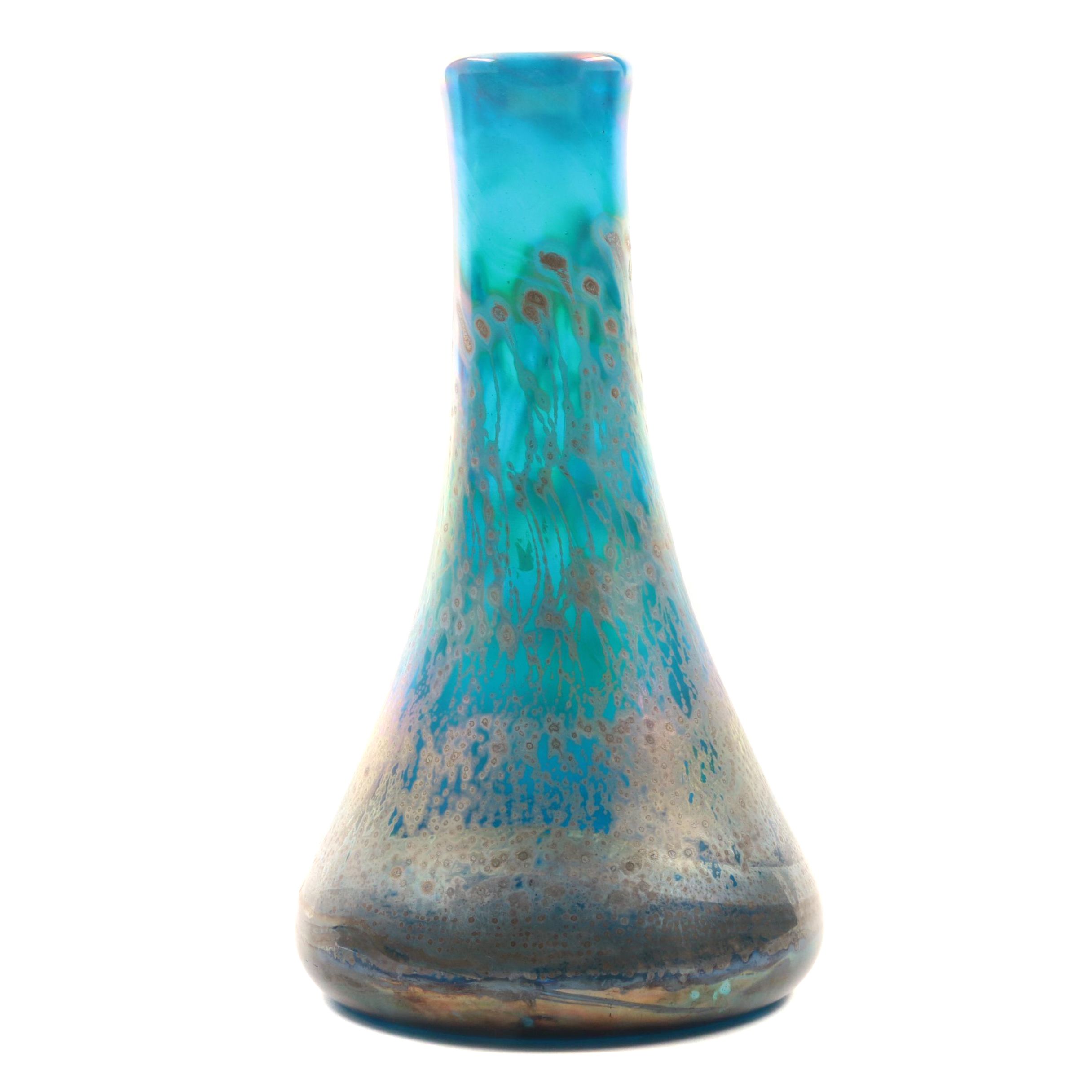 Robert Coleman Hand Blown Art Glass Vase