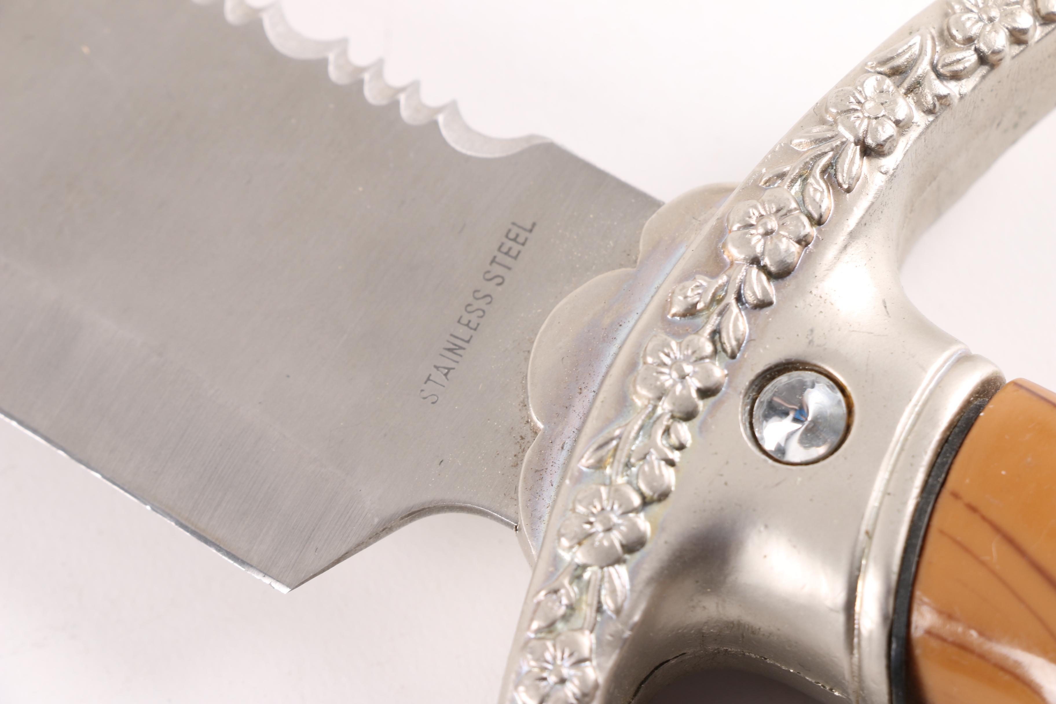 Bowie Knife with Tiger's Head Pommel and Sheath