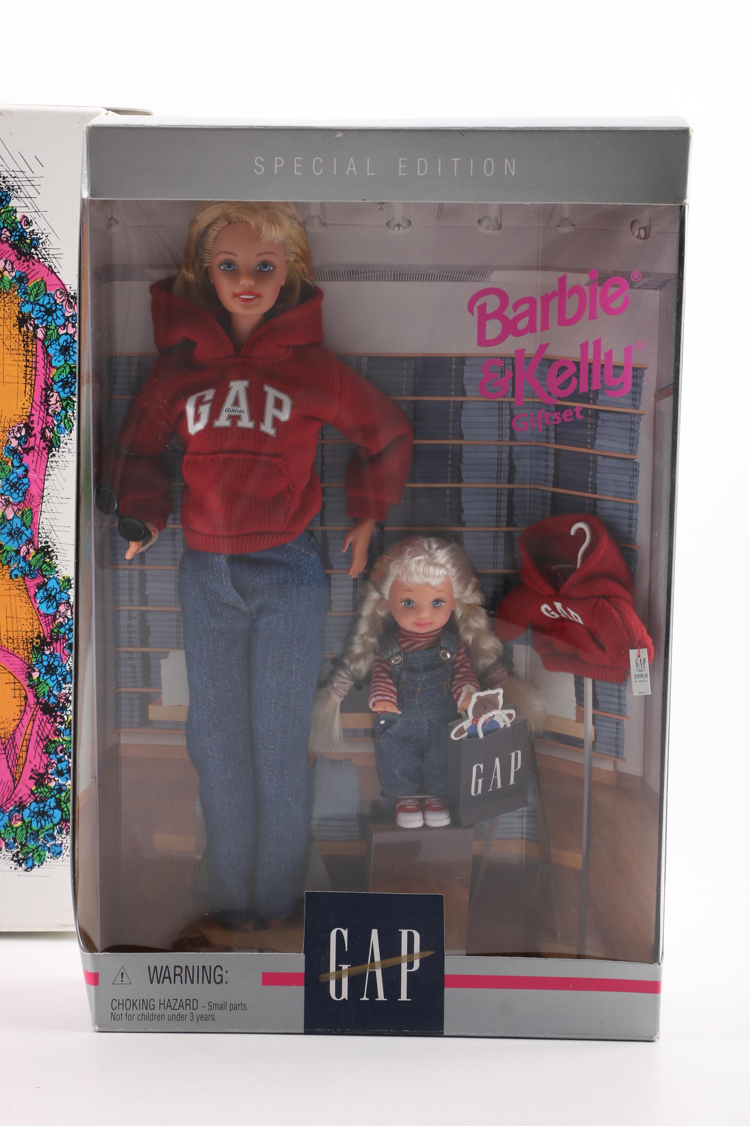 Mattel Special Edition Barbies and Vintage Carrying Case