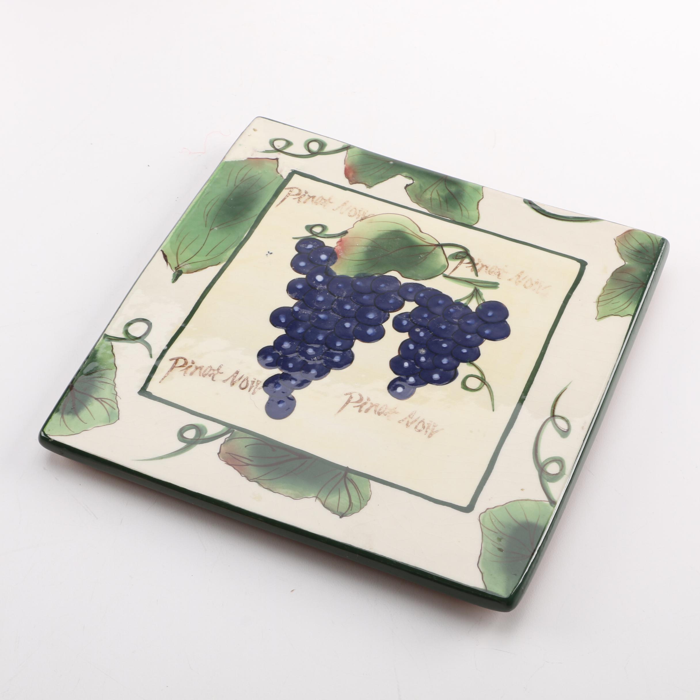 Baum Brothers Ceramic Urn and Trivet