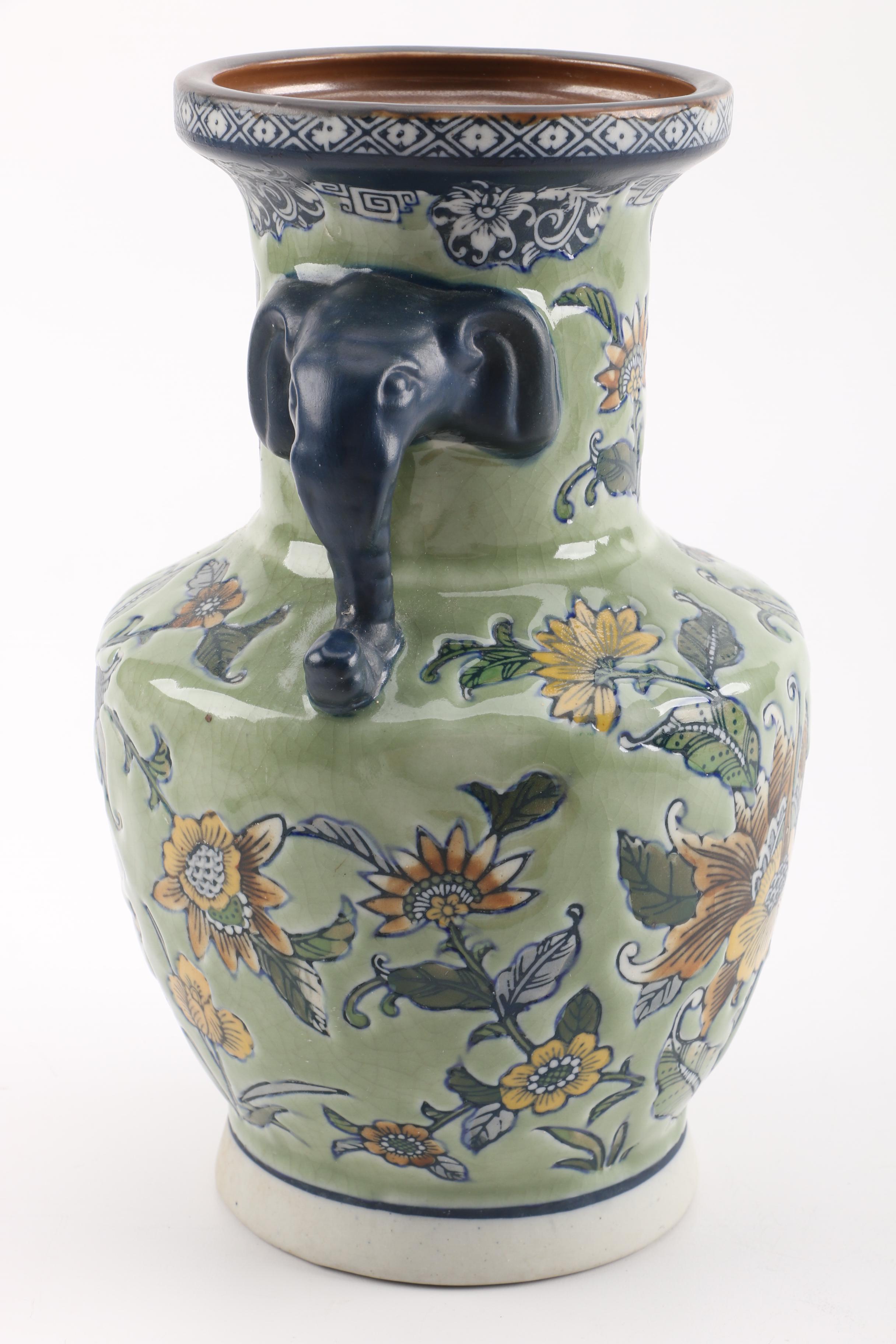 Baum Brothers Ceramic Urn and Trivet