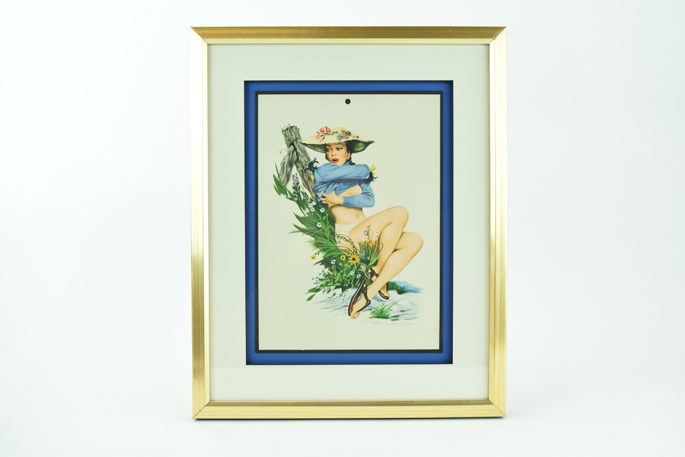 1948 Esquire Glamour Gallery Pin-Up Calendar Page