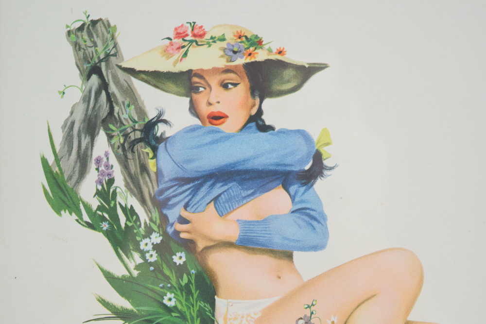 1948 Esquire Glamour Gallery Pin-Up Calendar Page