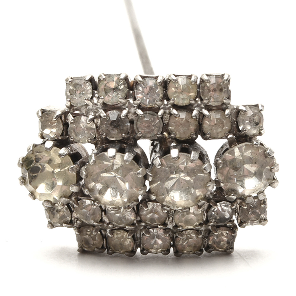 Vintage Northwood Carnival Glass "Grape and Cable" Hatpin Holder and Pins