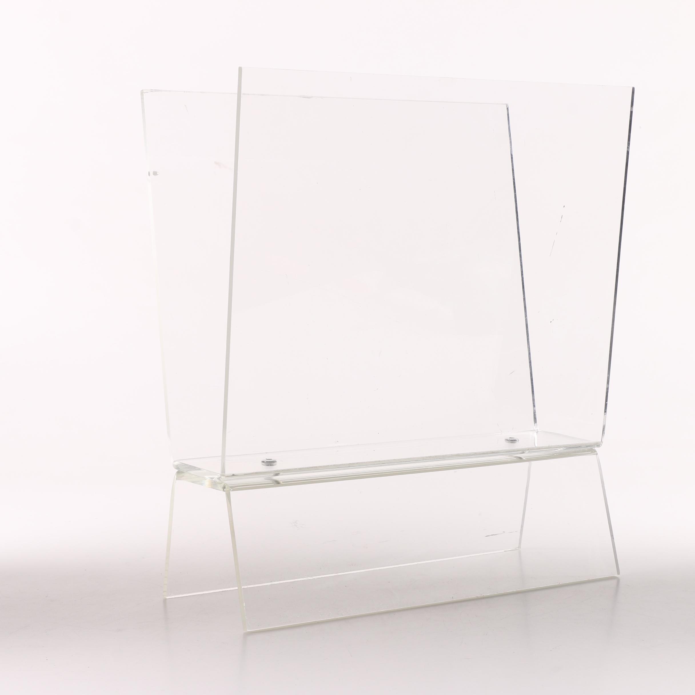 Modernist Acrylic Magazine Rack