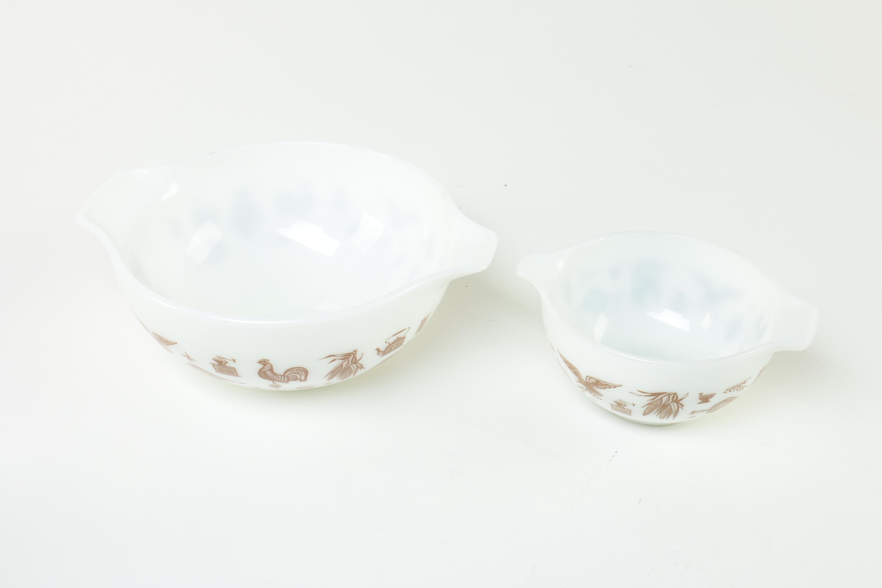 Vintage Pyrex "Early American" Bakeware and Mixing Bowls