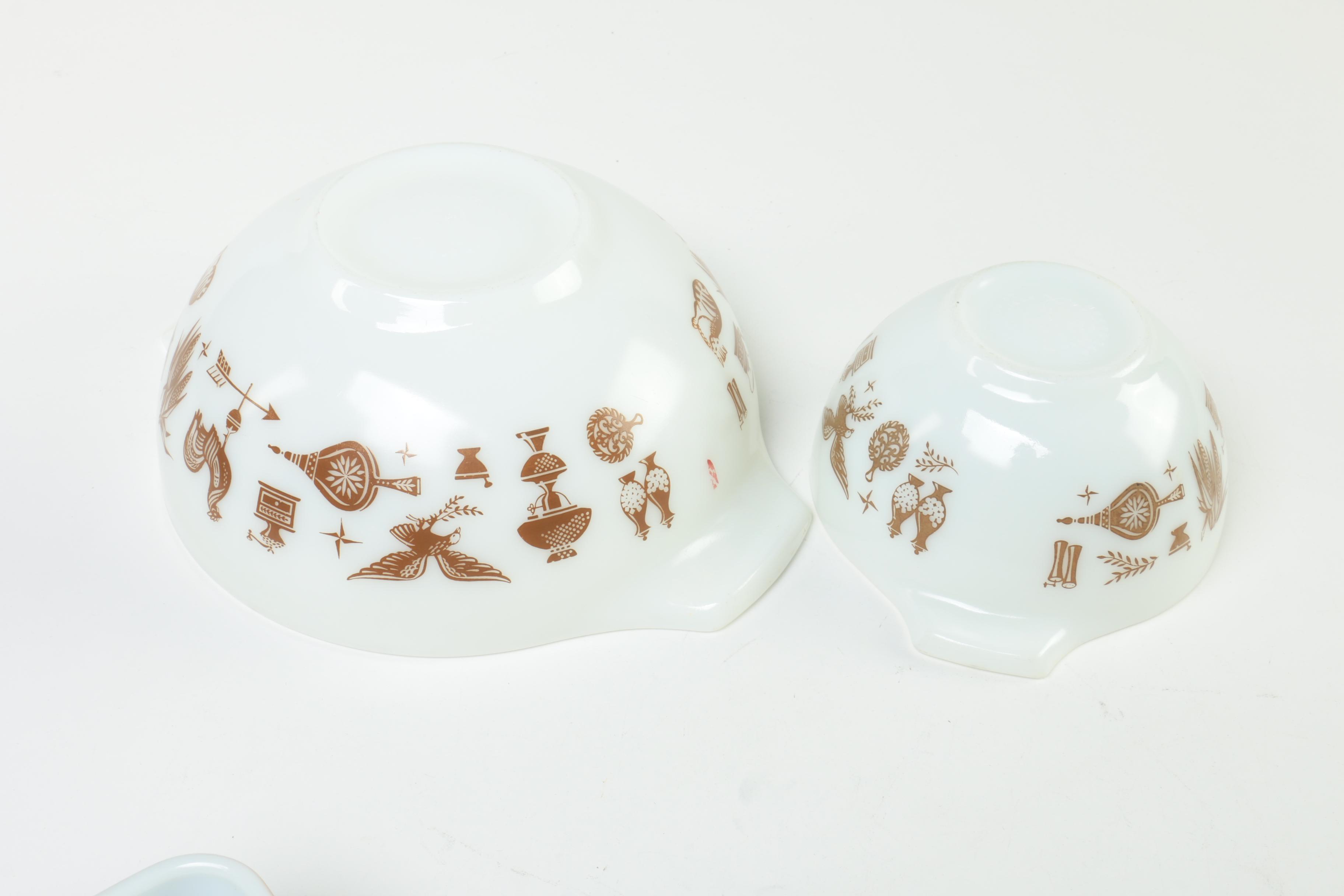 Vintage Pyrex "Early American" Bakeware and Mixing Bowls