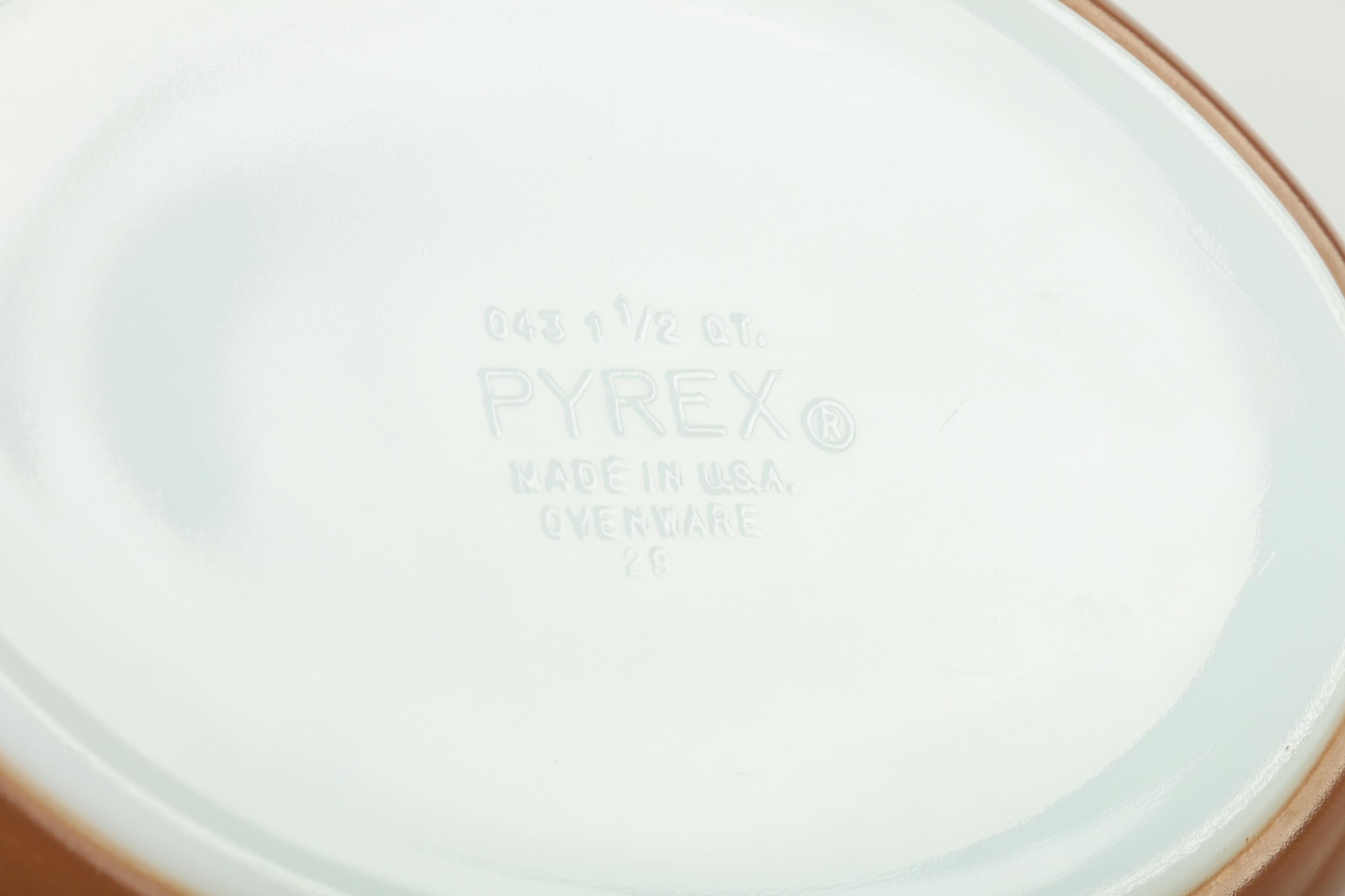 Vintage Pyrex "Early American" Bakeware and Mixing Bowls