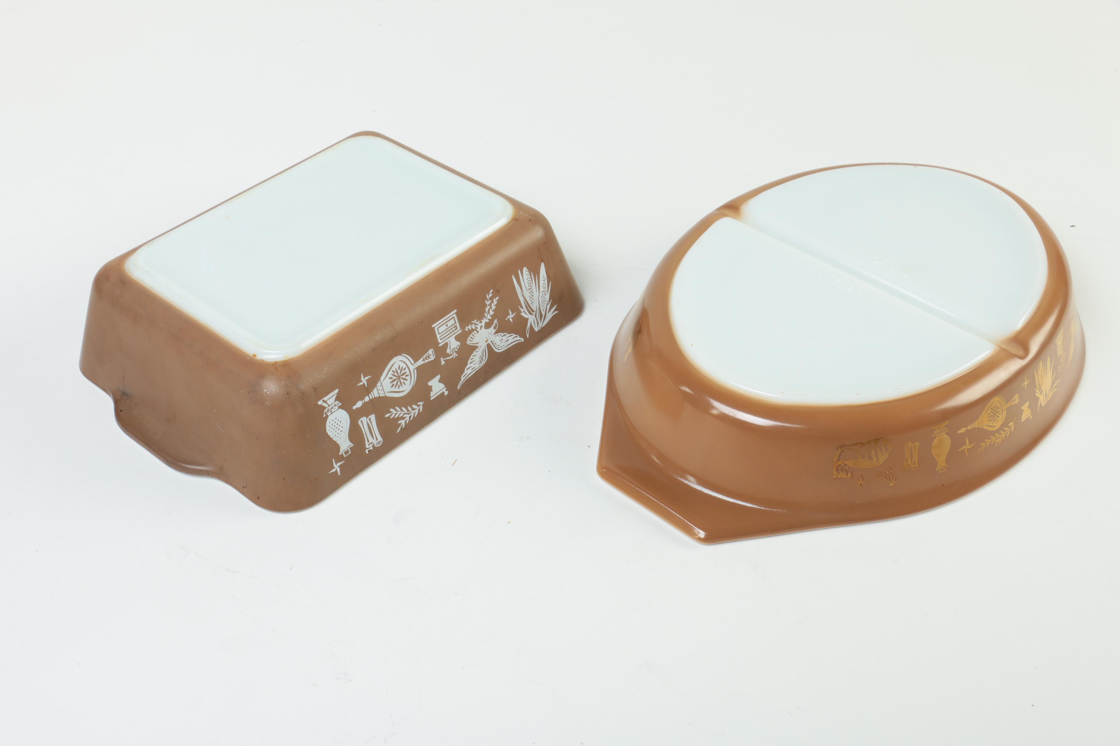 Vintage Pyrex "Early American" Bakeware and Mixing Bowls