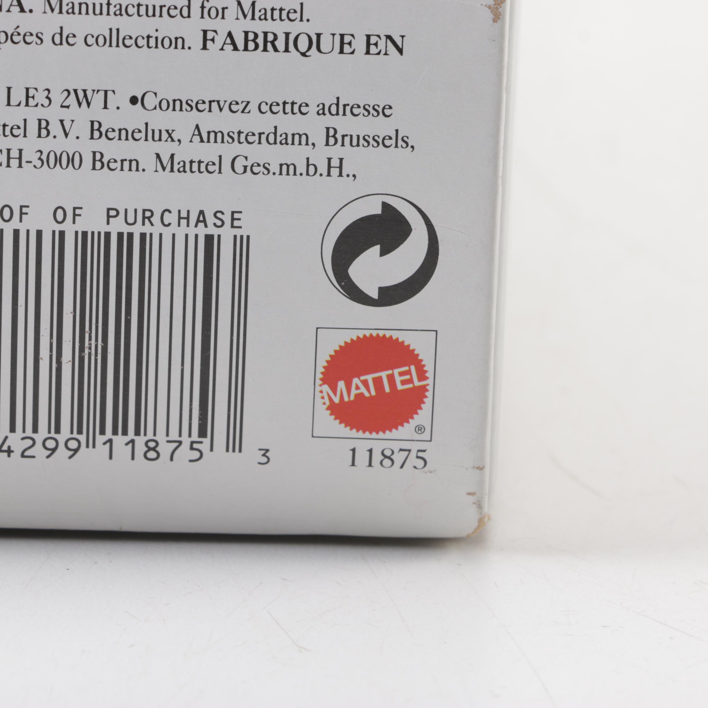 Mattel Collector Edition Barbie Dolls Featuring "The Peacock"