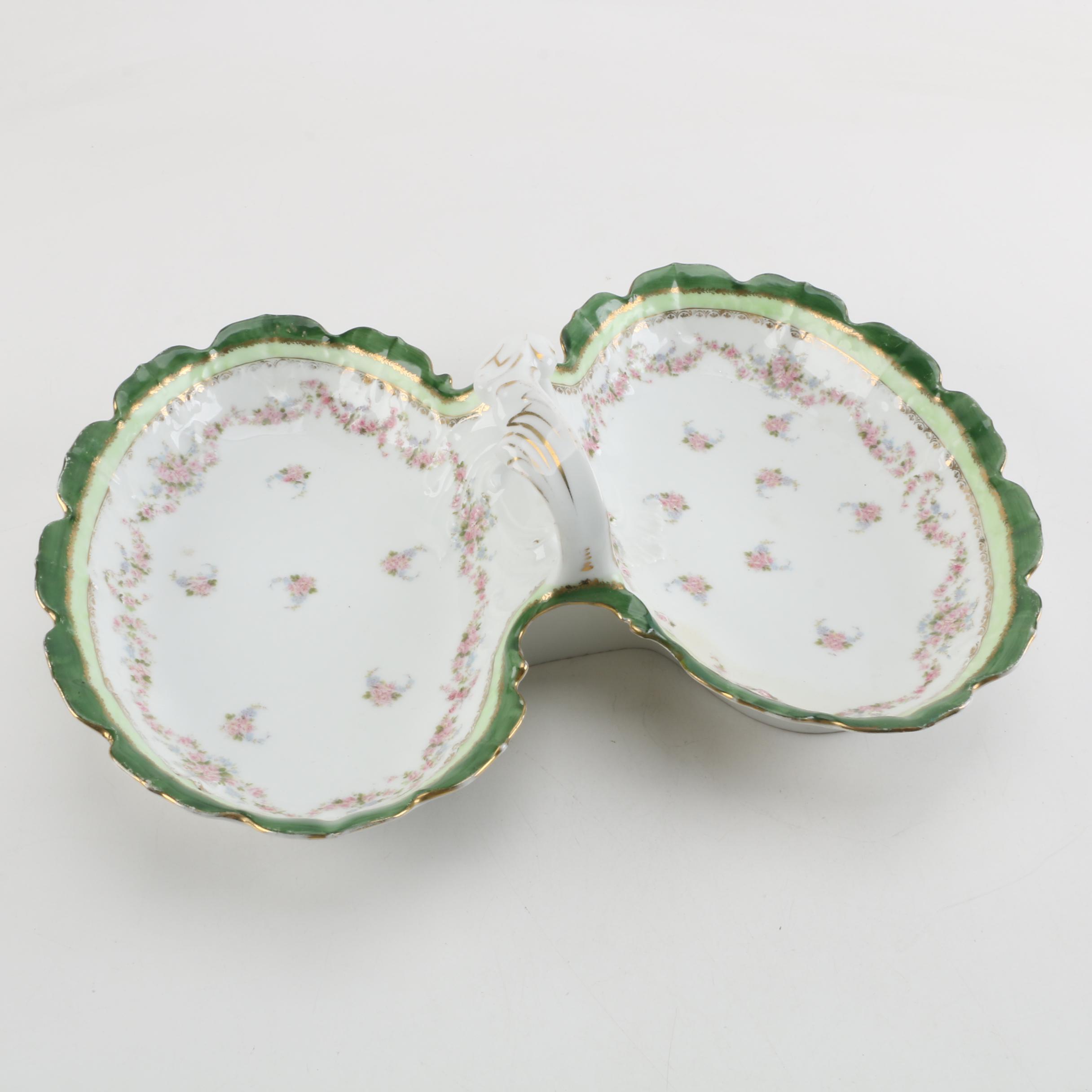 Antique Oscar & Edgar Gutherz Royal Austria Relish Dish