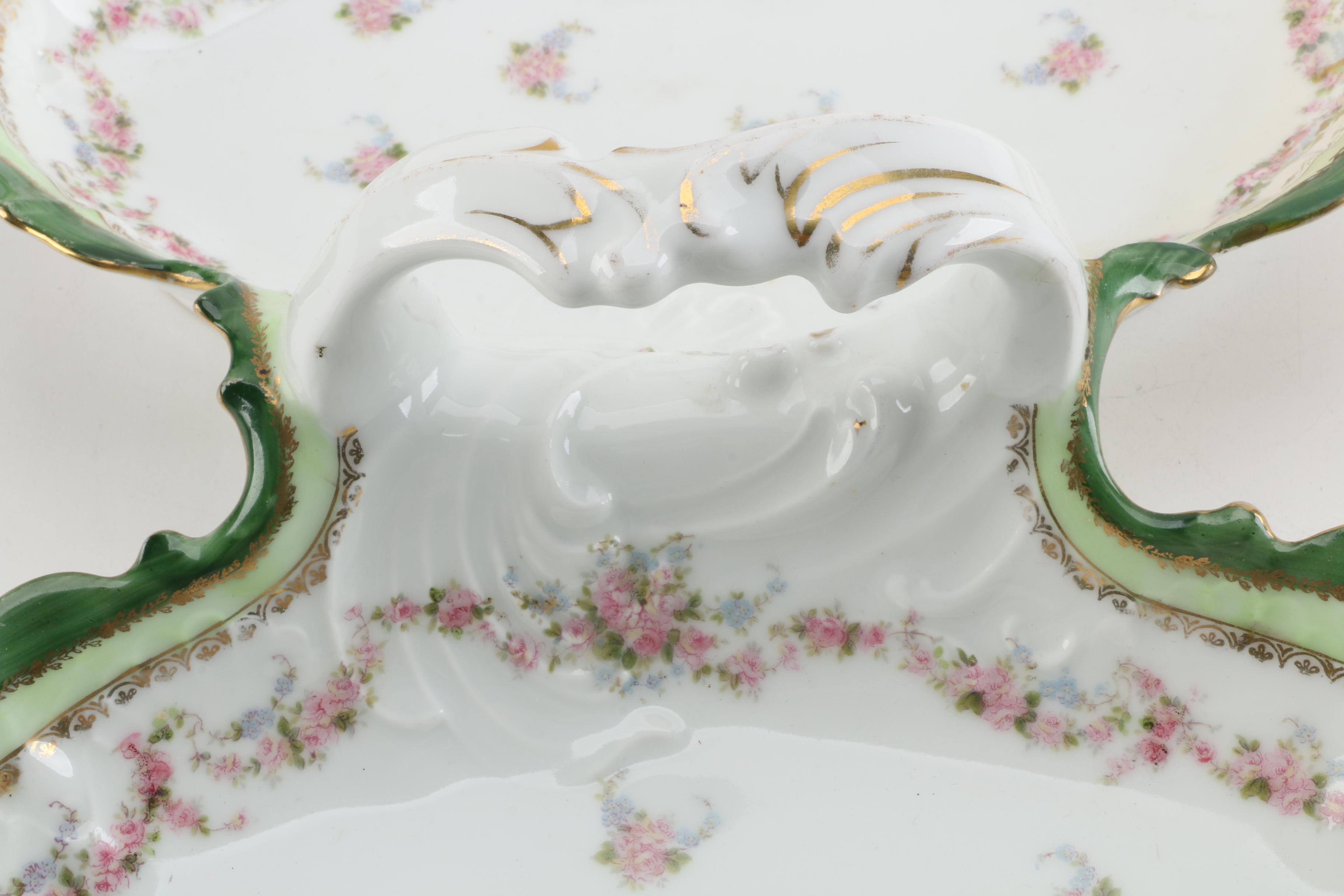 Antique Oscar & Edgar Gutherz Royal Austria Relish Dish